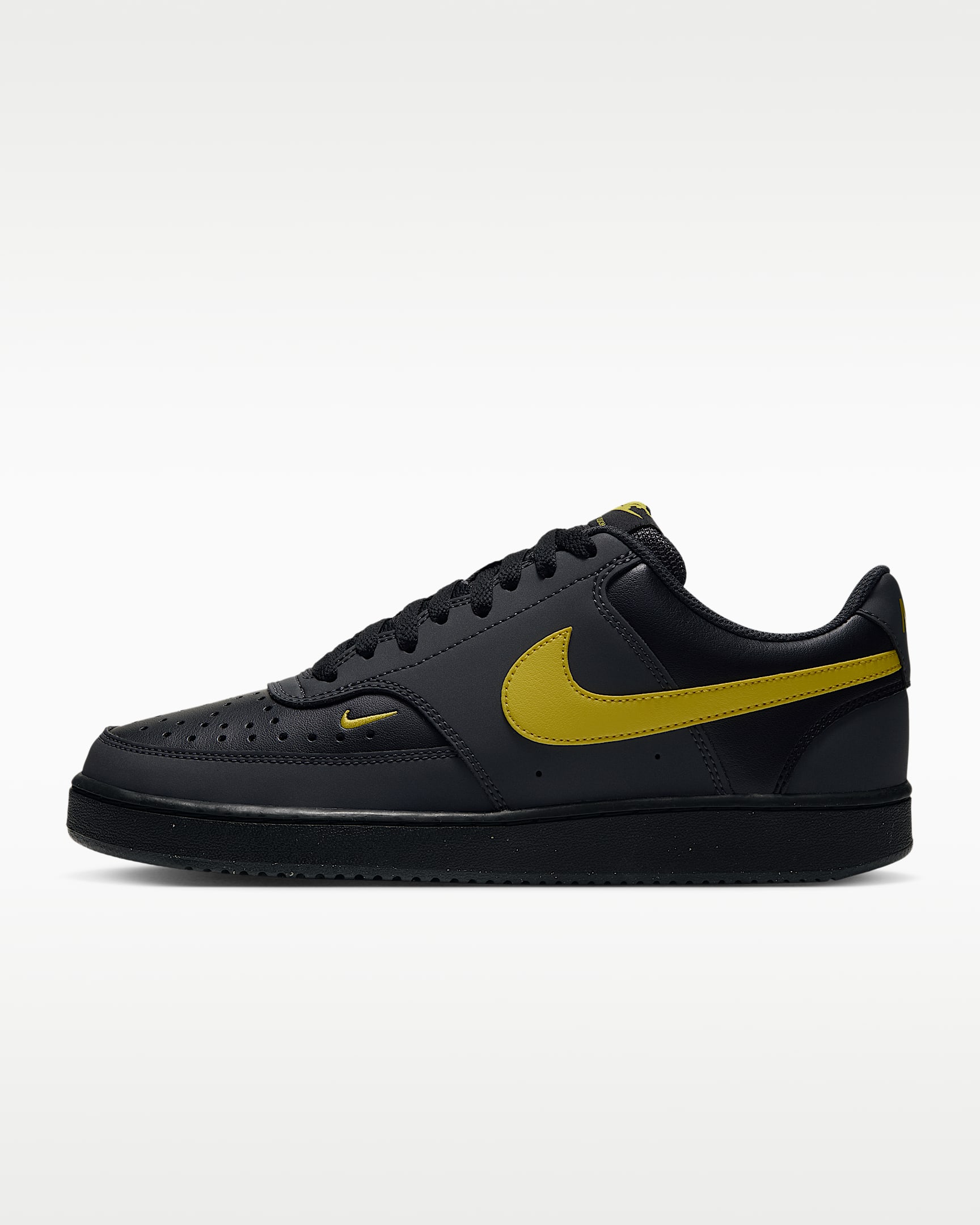 Nike Court Vision Low 男子运动鞋 - 暗烟灰/黑/铬黄