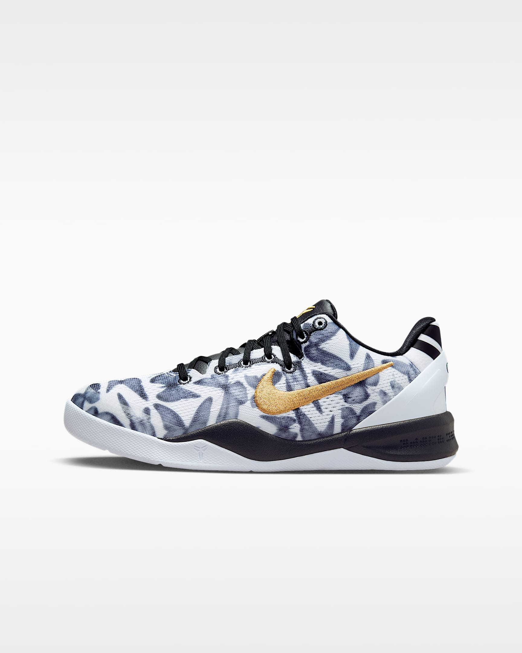 Kobe VIII Nike 科比系列大童实战篮球鞋 - 白色/黑/金属色