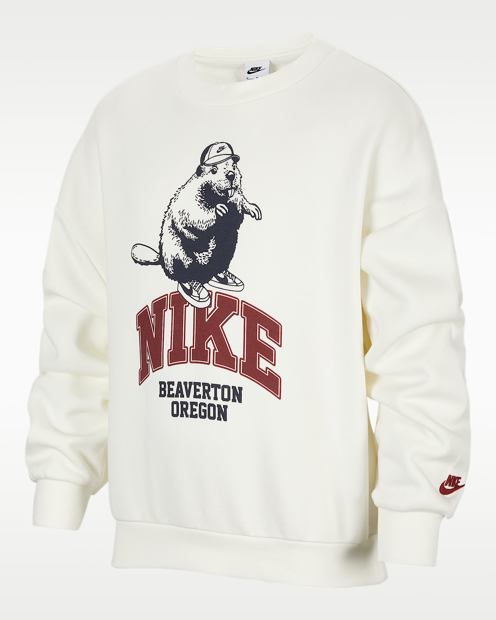 Nike Sportswear Icon 大童加绒圆领运动衫 - 帆白