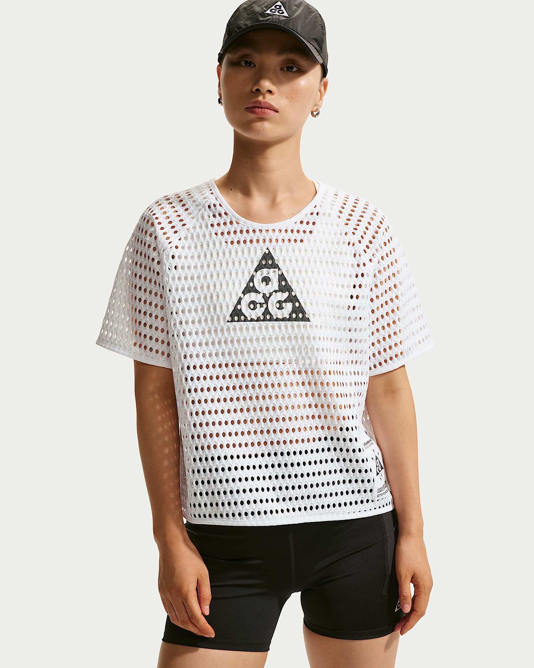 ACG Radical AirFlow Dri-FIT 女子速干短袖越野跑步上衣洞洞衣 - 白色/煤黑
