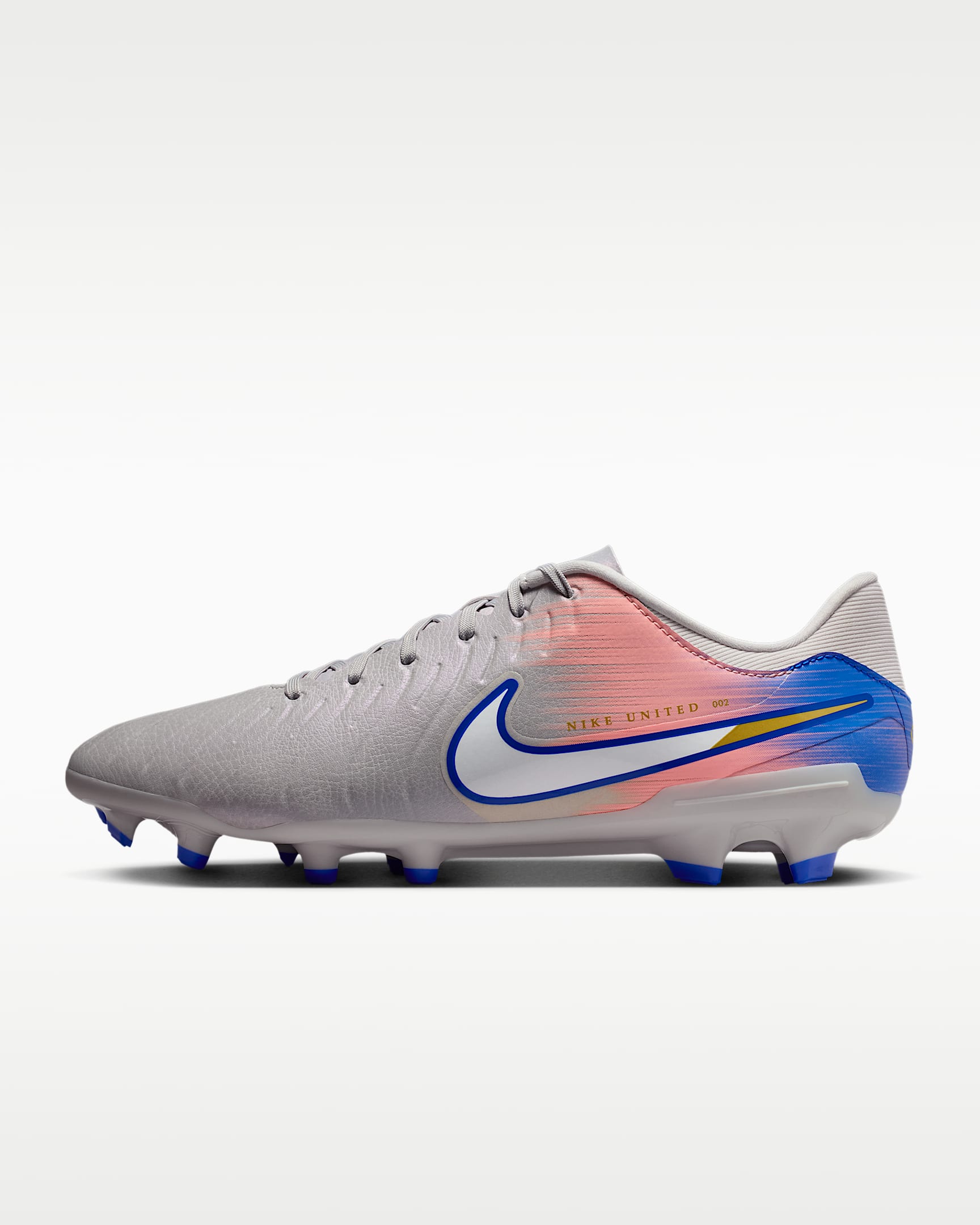 Nike United Tiempo Legend 10 Academy 耐克传奇系列男/女 MG 多种场地低帮足球鞋 - 苍野灰/赛车蓝