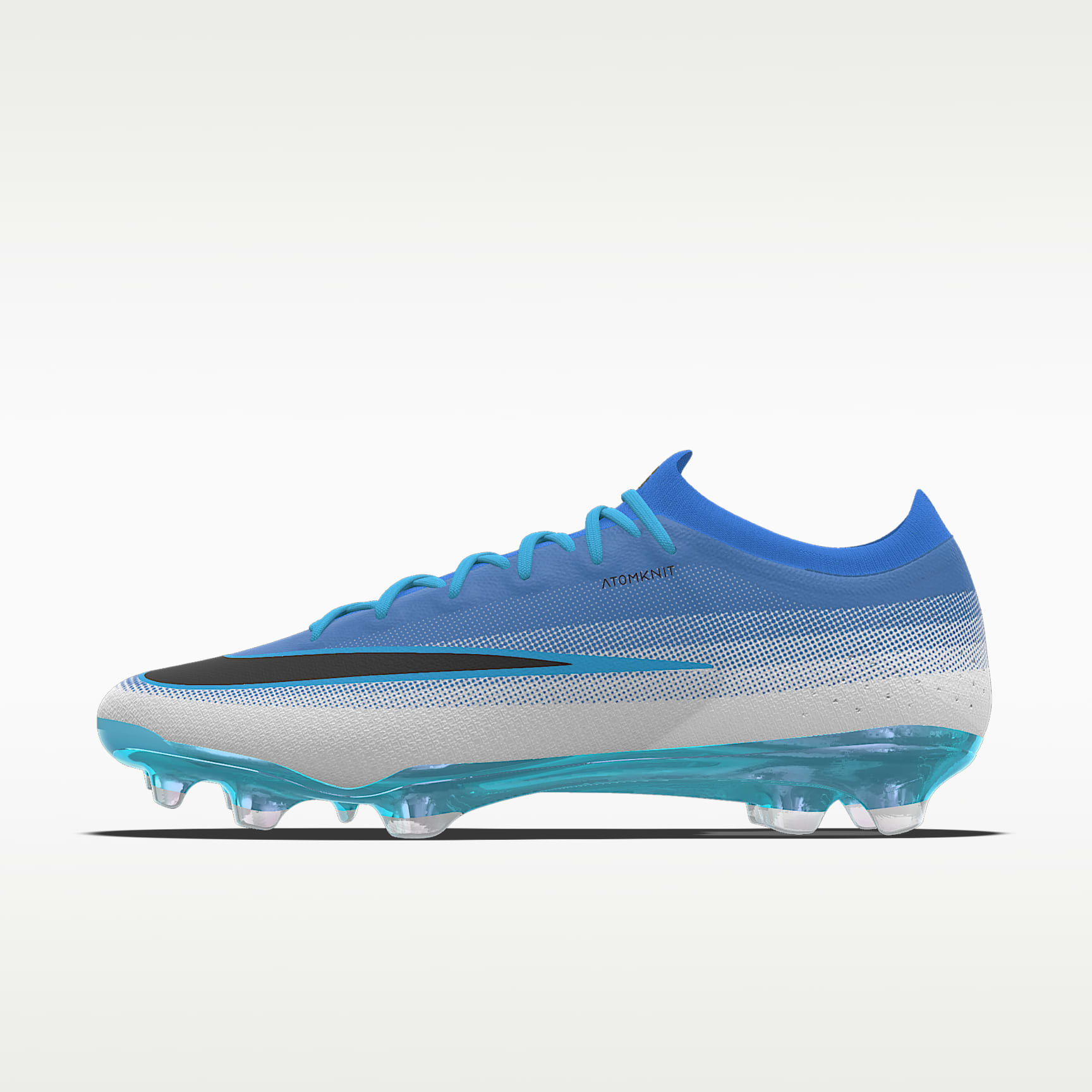 Nike Mercurial Vapor 17 Elite By You 专属定制 FG 天然硬质草地低帮足球鞋 - 浅清透蓝/白色