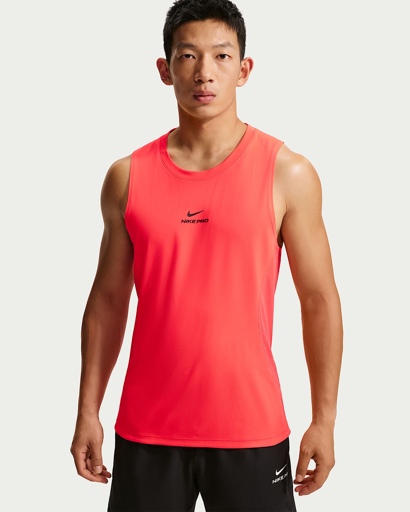 Nike Pro Dri-FIT 男子速干训练背心 - 激光红/黑