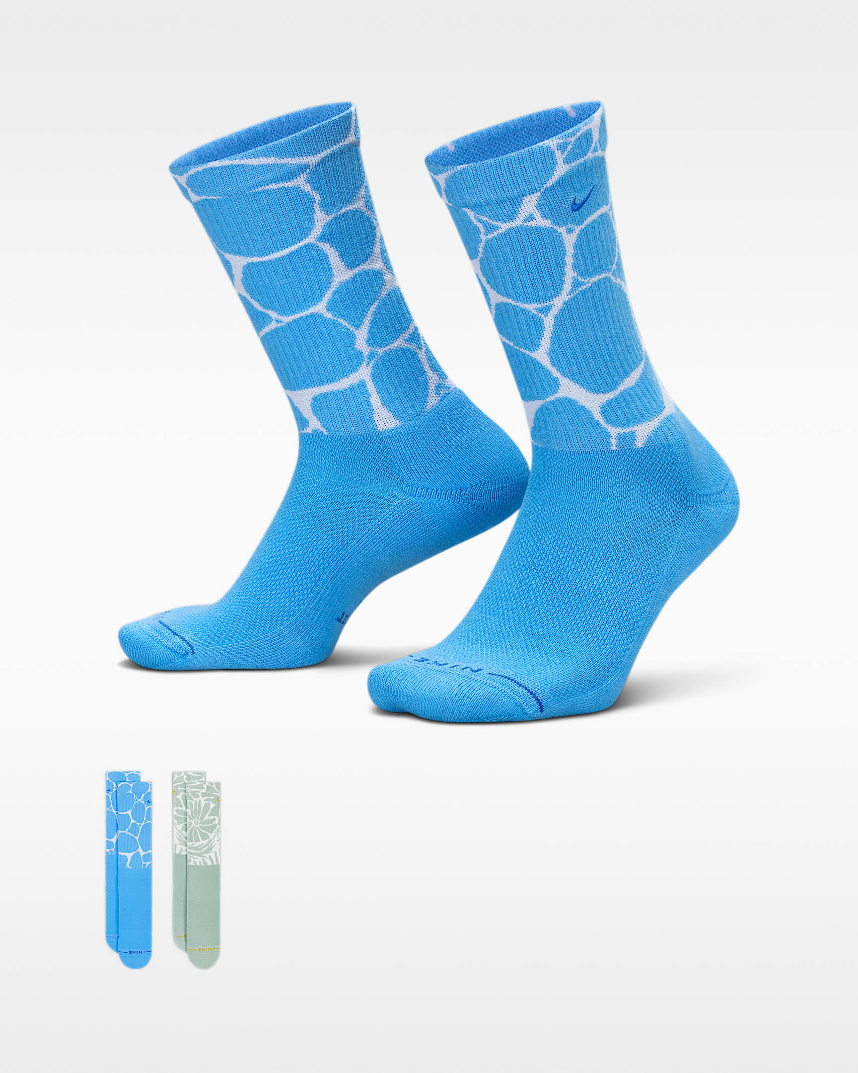 Nike Everyday Elevated 速干中筒运动袜（2 双） - 多色