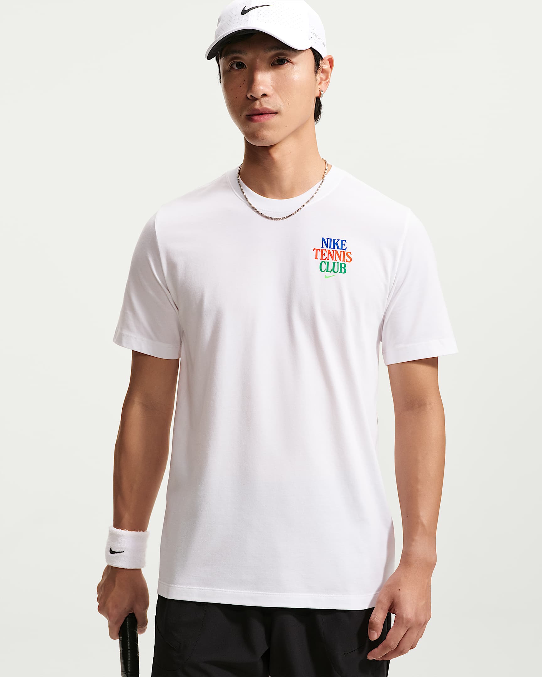 NikeCourt Dri-FIT 速干科技男子短袖网球T恤 - 白色