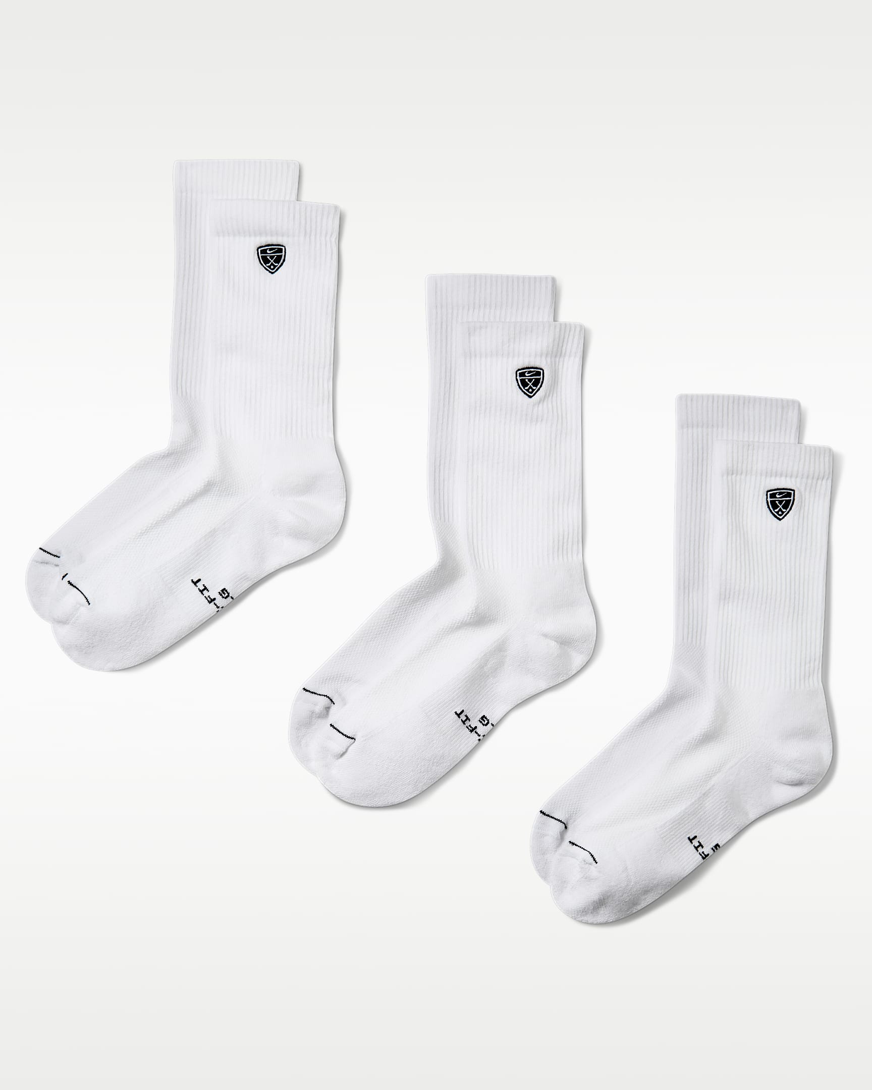 Nike Everyday Elevated 速干高尔夫中筒运动袜(3 双) - 多色