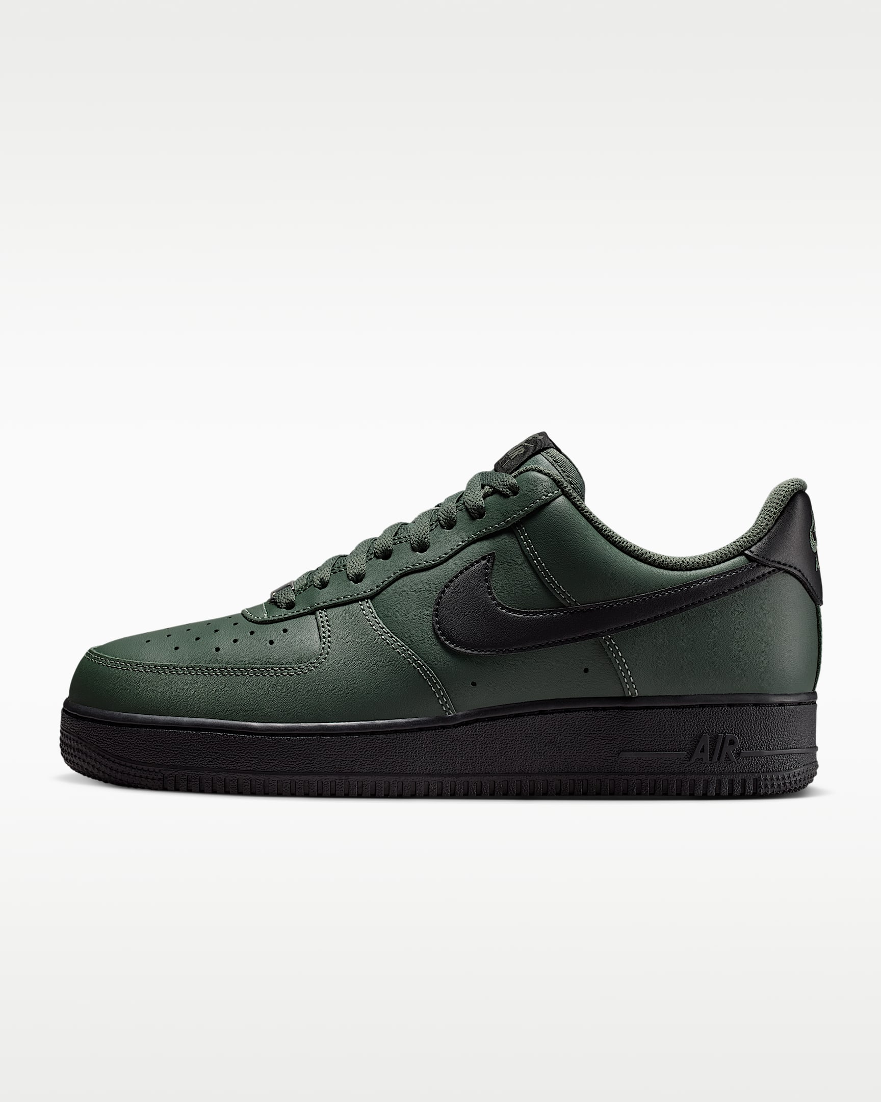 Nike Air Force 1 '07 男子空军一号运动鞋 - 迷彩绿/黑