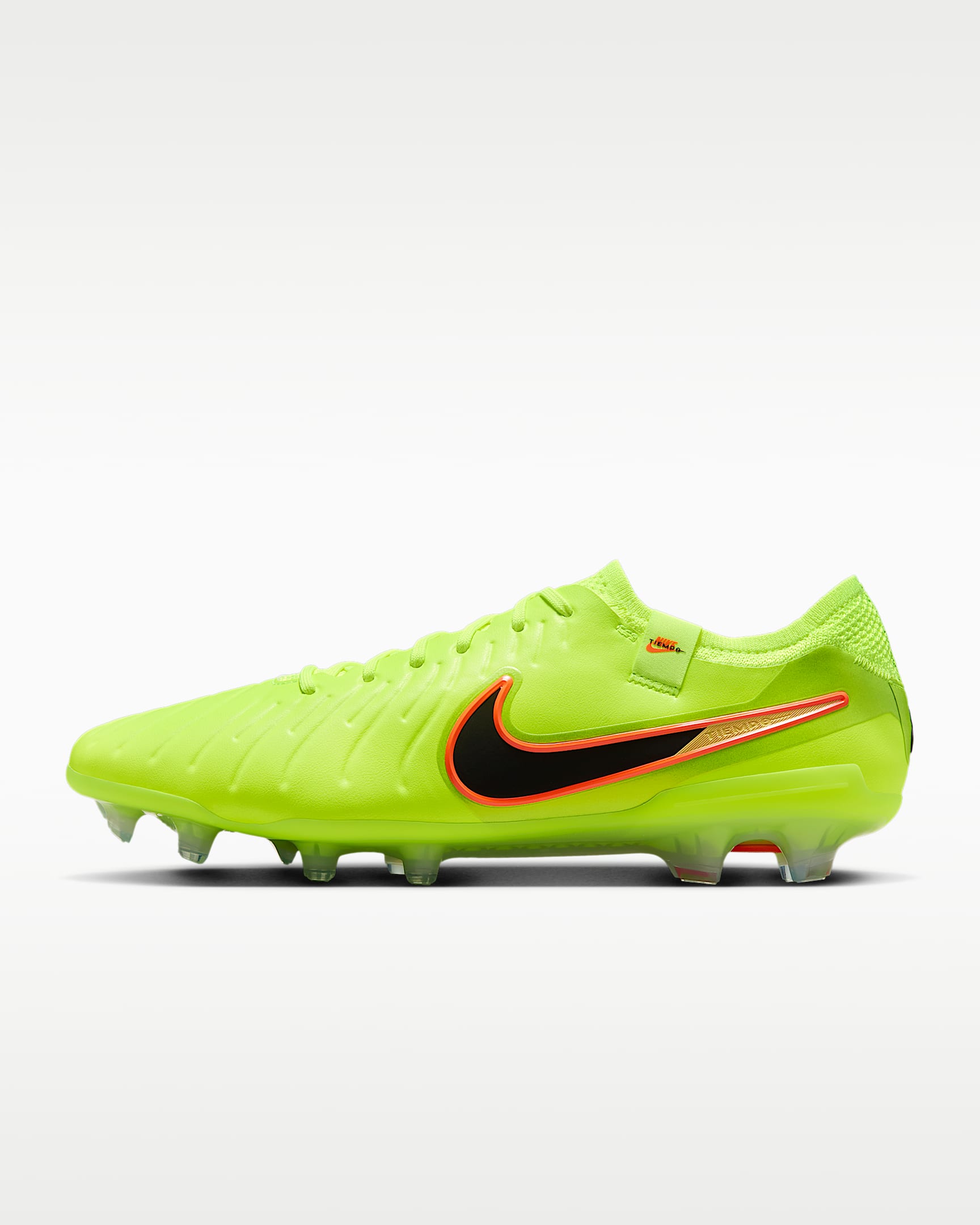 Nike Tiempo Legend 10 Elite 耐克传奇系列 FG 天然硬质草地低帮足球鞋 - 荧光黄/黑
