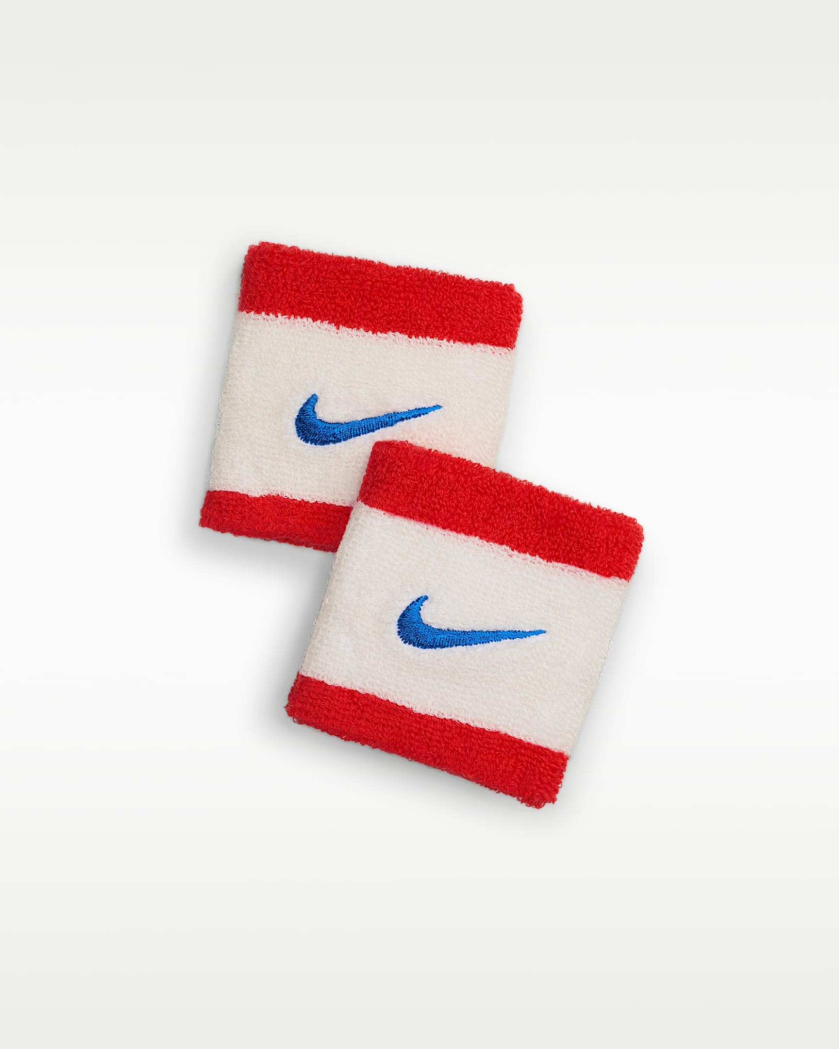 Nike Swoosh Classic 护腕（1 对） - 行动红/帆白/浅清透蓝