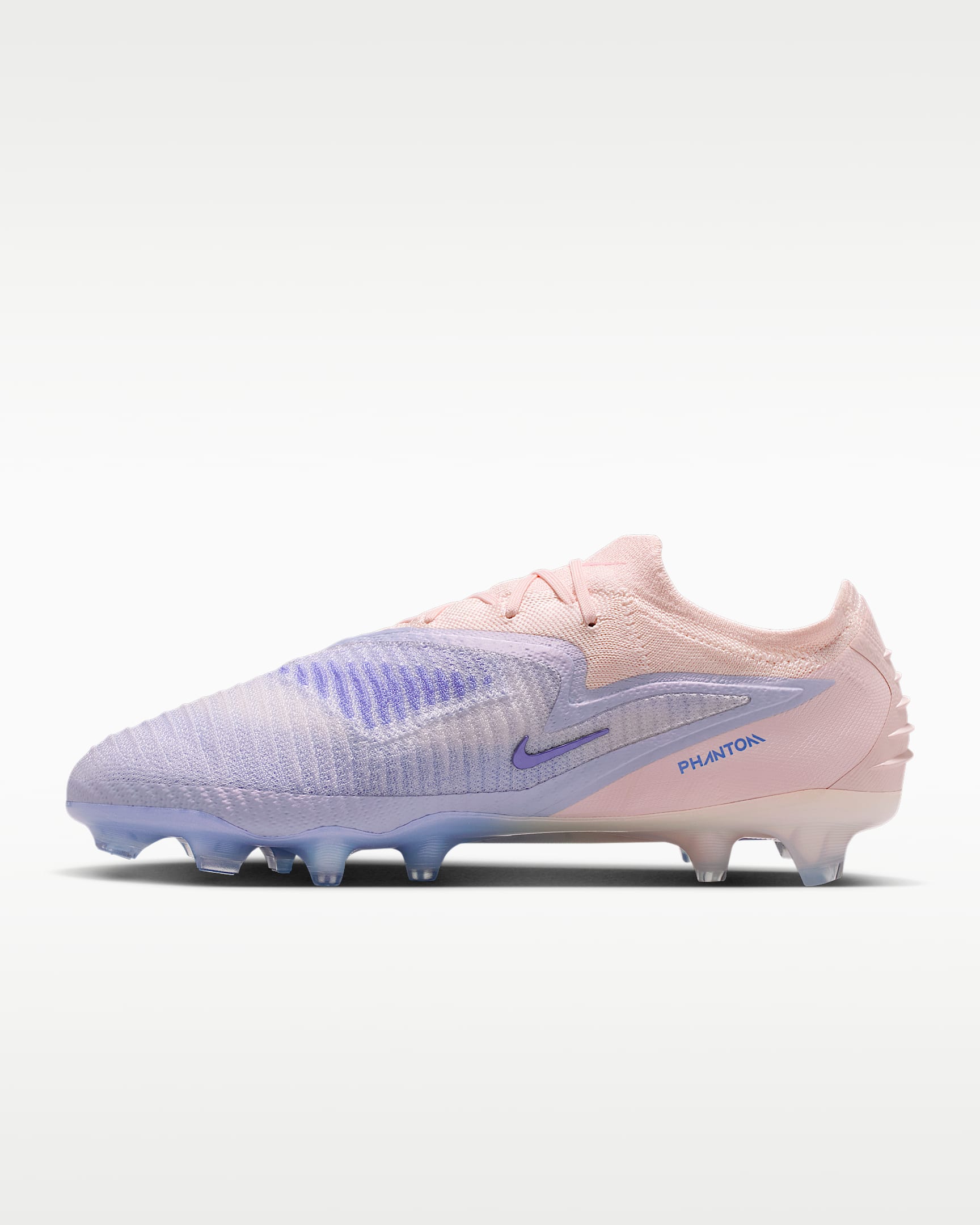 Nike Phantom 6 Low Elite LV8 耐克暗煞系列男/女 FG 天然硬质草地低帮足球鞋 - 幻影/冰番石榴色/幻影
