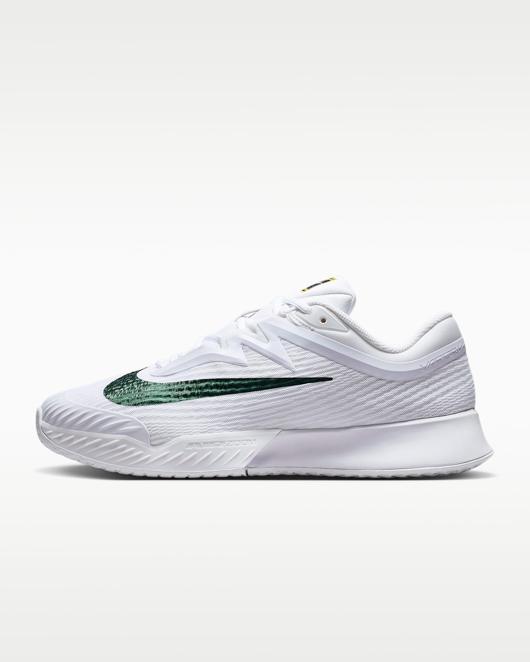Nike Vapor Pro 3 PRM 男子硬地球场网球鞋 - 白色/大学金/大学红/峡谷绿