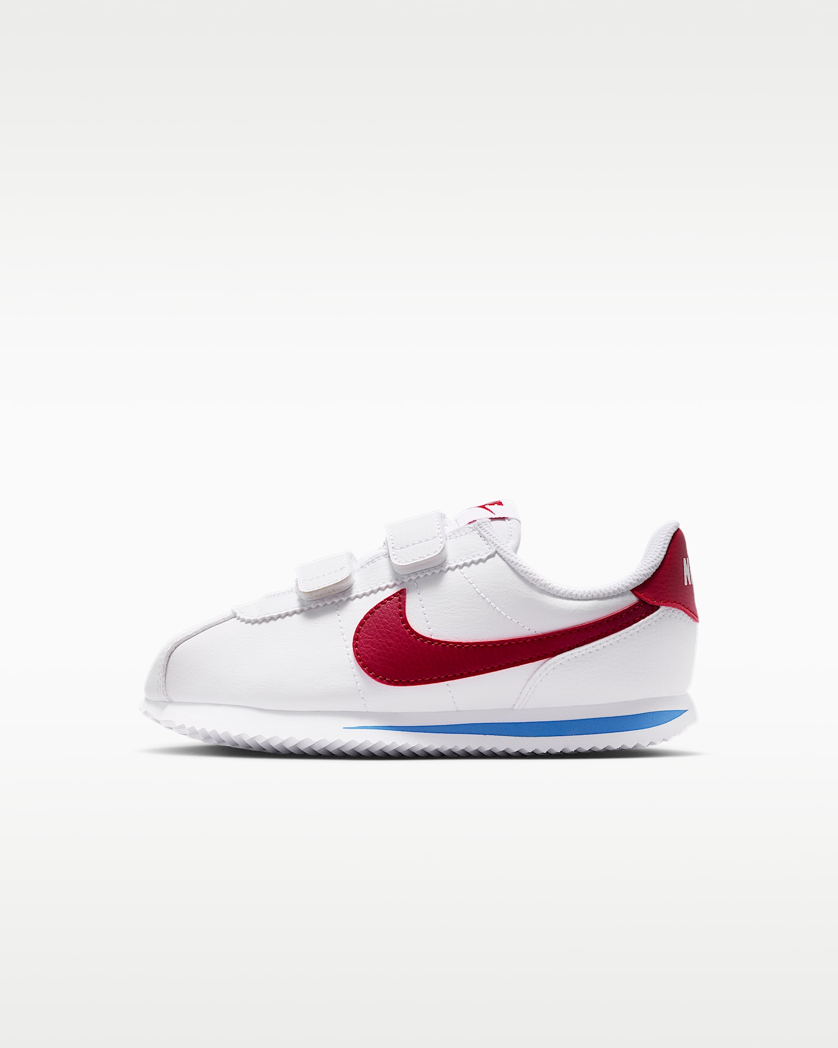 Nike Cortez 幼童运动鞋 - 白色/校园蓝/校园红