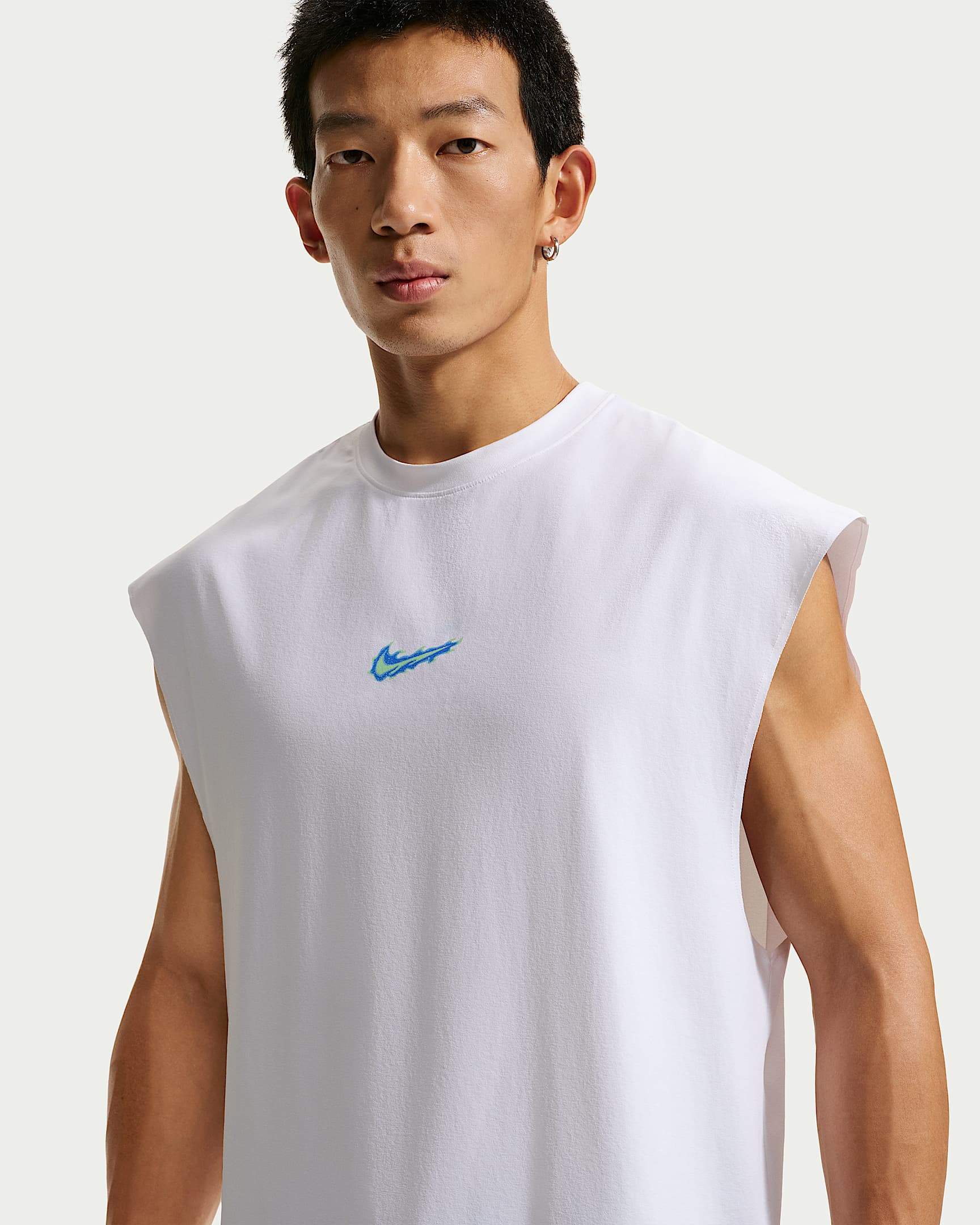Nike Dri-FIT 男子速干篮球无袖上衣 - 白色