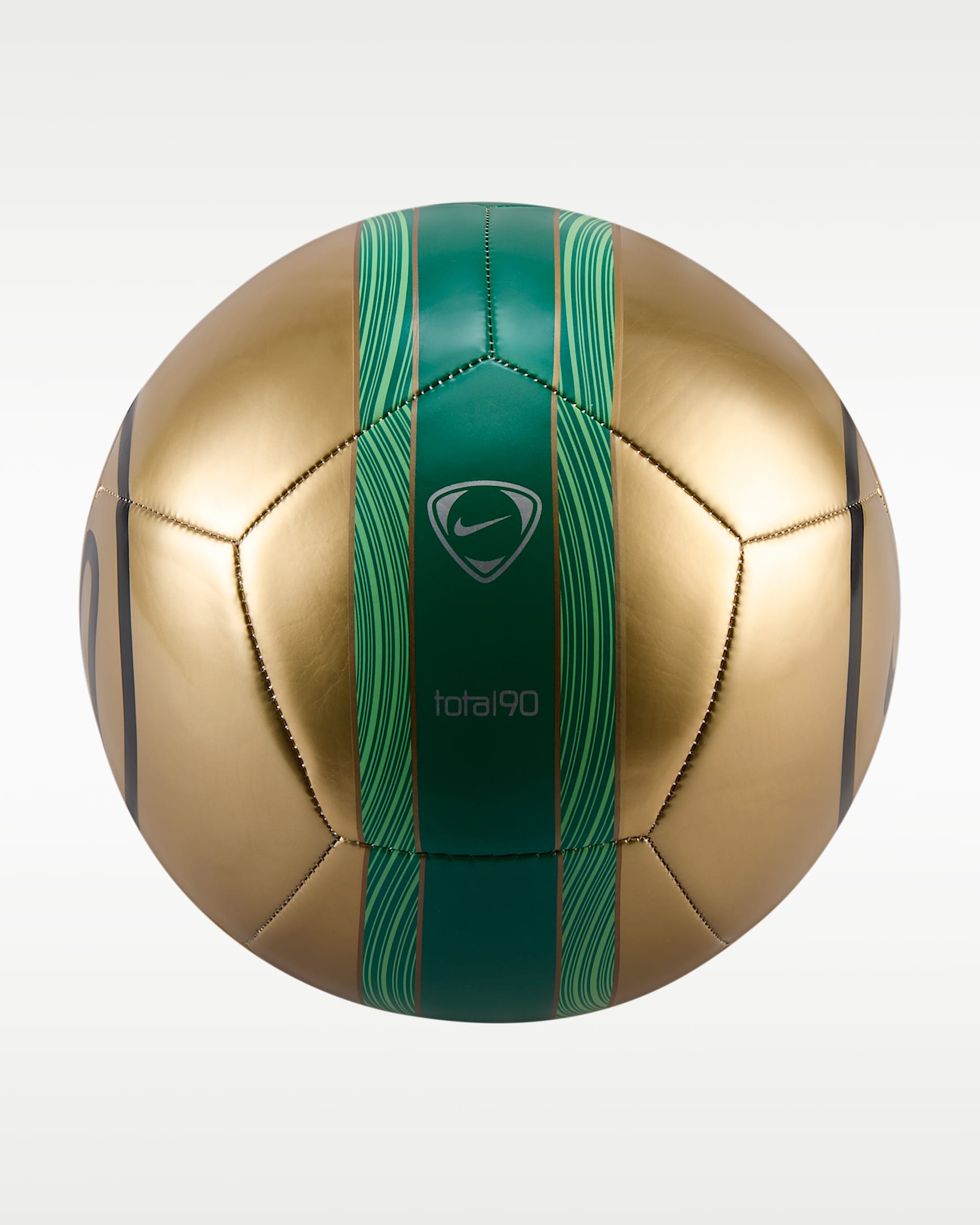 Nike Academy Total 90 足球 - 金属色/苜蓿绿/黑
