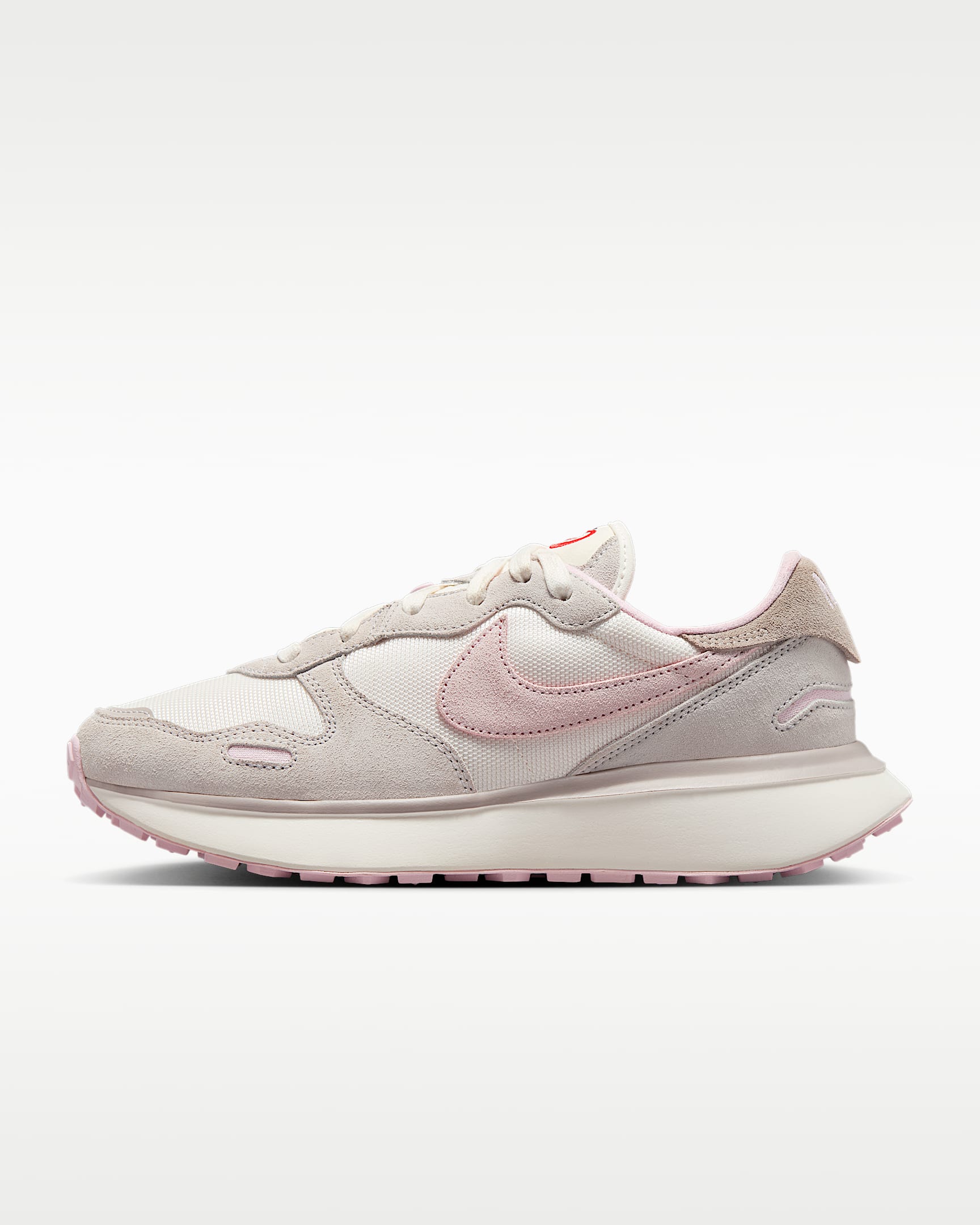 Nike Phoenix Waffle 情人节女子厚底运动鞋 - 帆白/帆白/大学灰/泡沫粉