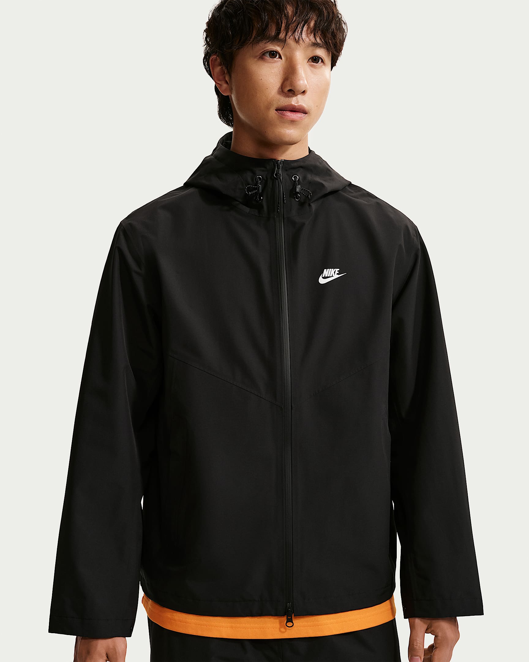 Nike Windrunner Storm-FIT ADV 男子防风防水夹克 - 黑/黑/白色