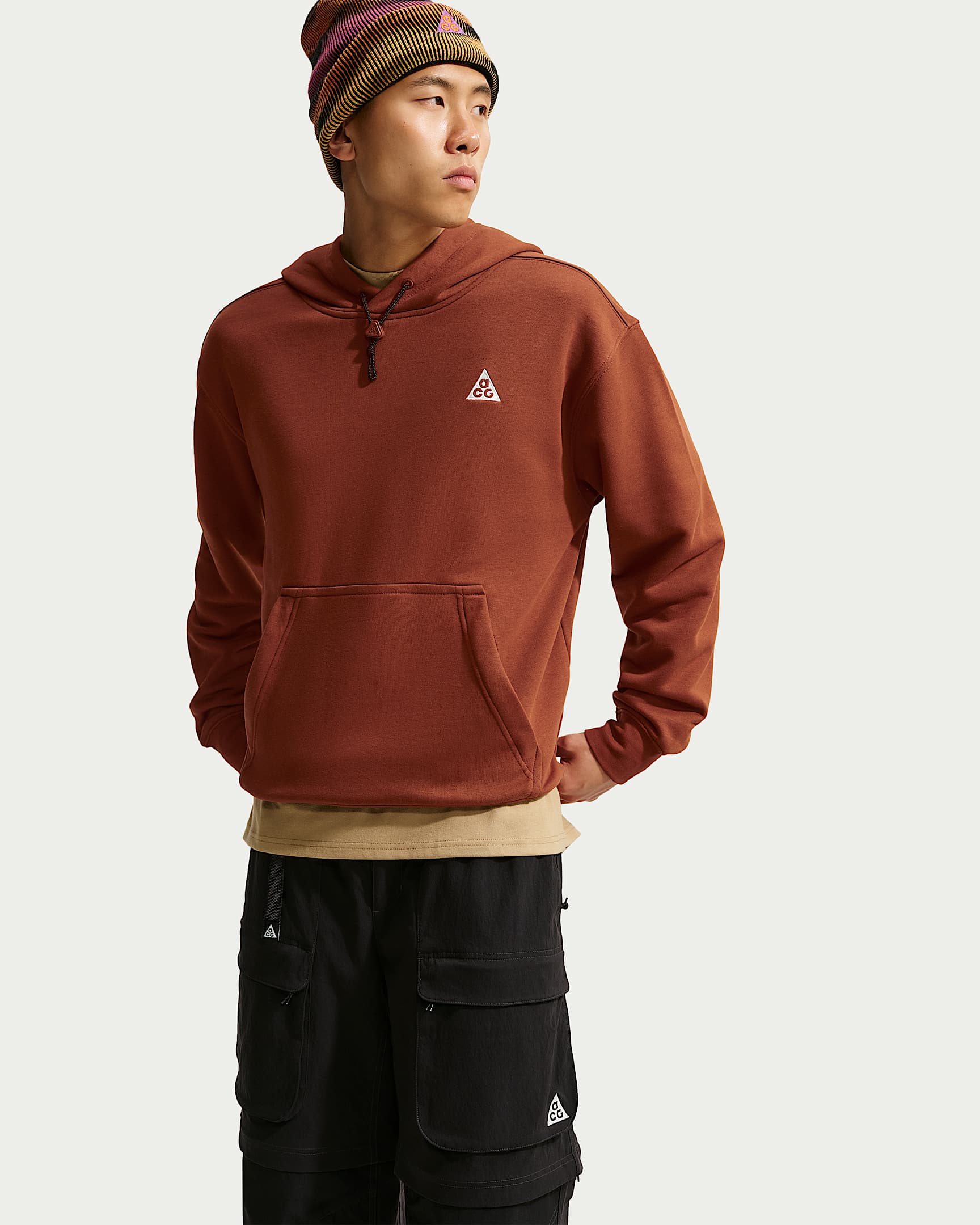ACG Tuff Fleece Dri-FIT 男子速干套头连帽衫 - 浅黄褐/山峰白