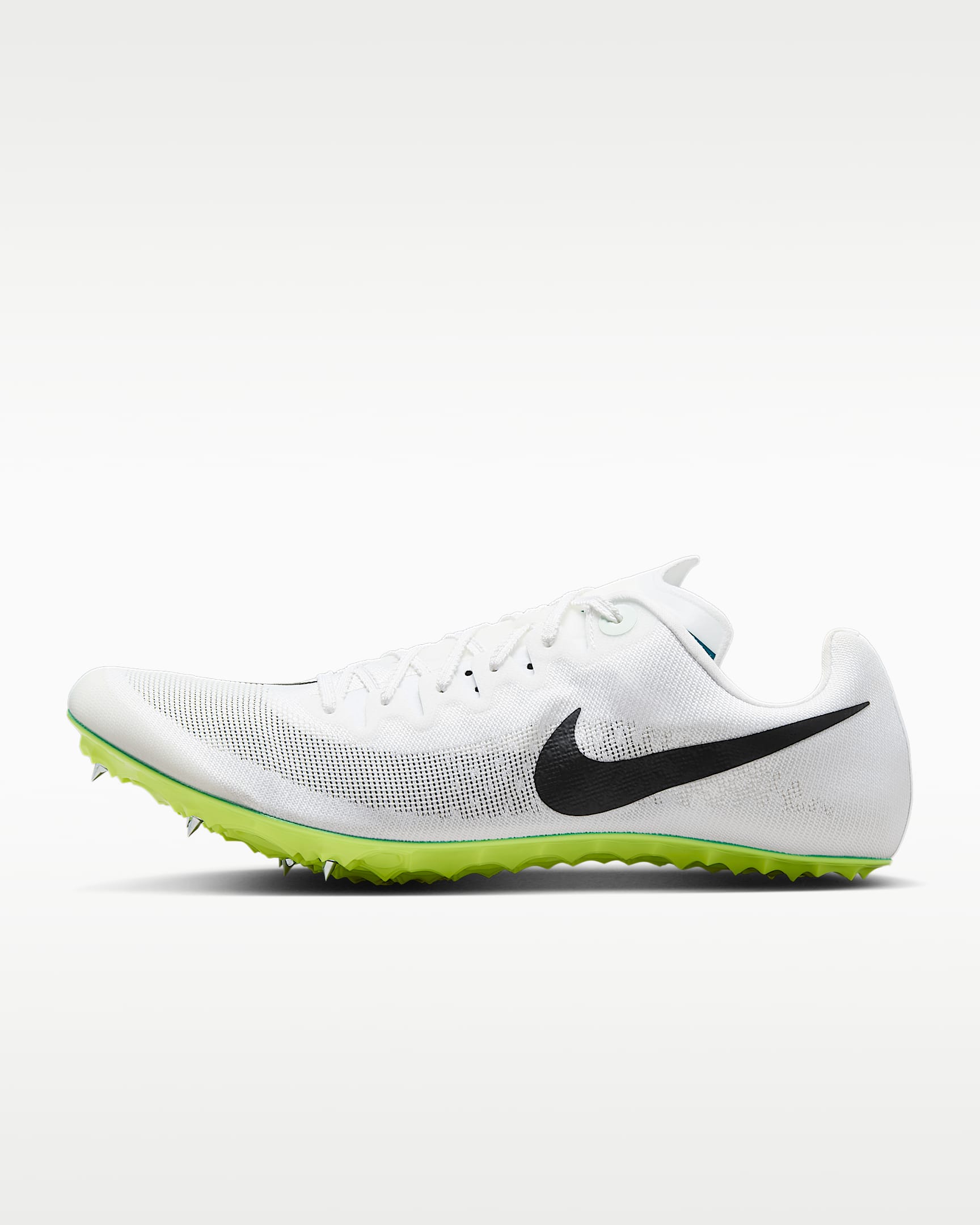 Nike Zoom JA Fly 4 男子田径短跑钉鞋 - 白色/亮杉木绿/电子藻绿/黑