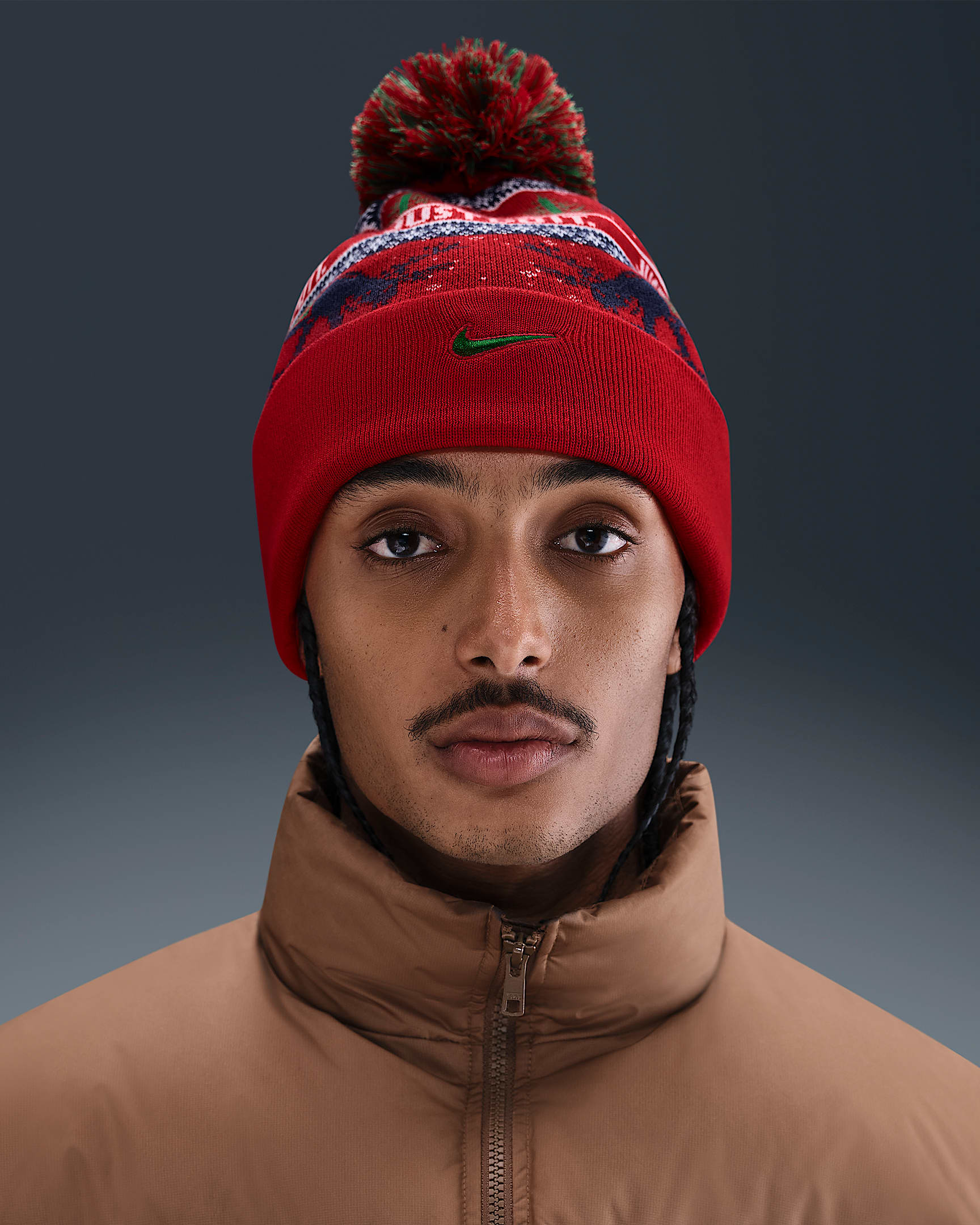 Nike Peak 冬季款针织帽 - 大学红/深藏青/松绿/松绿