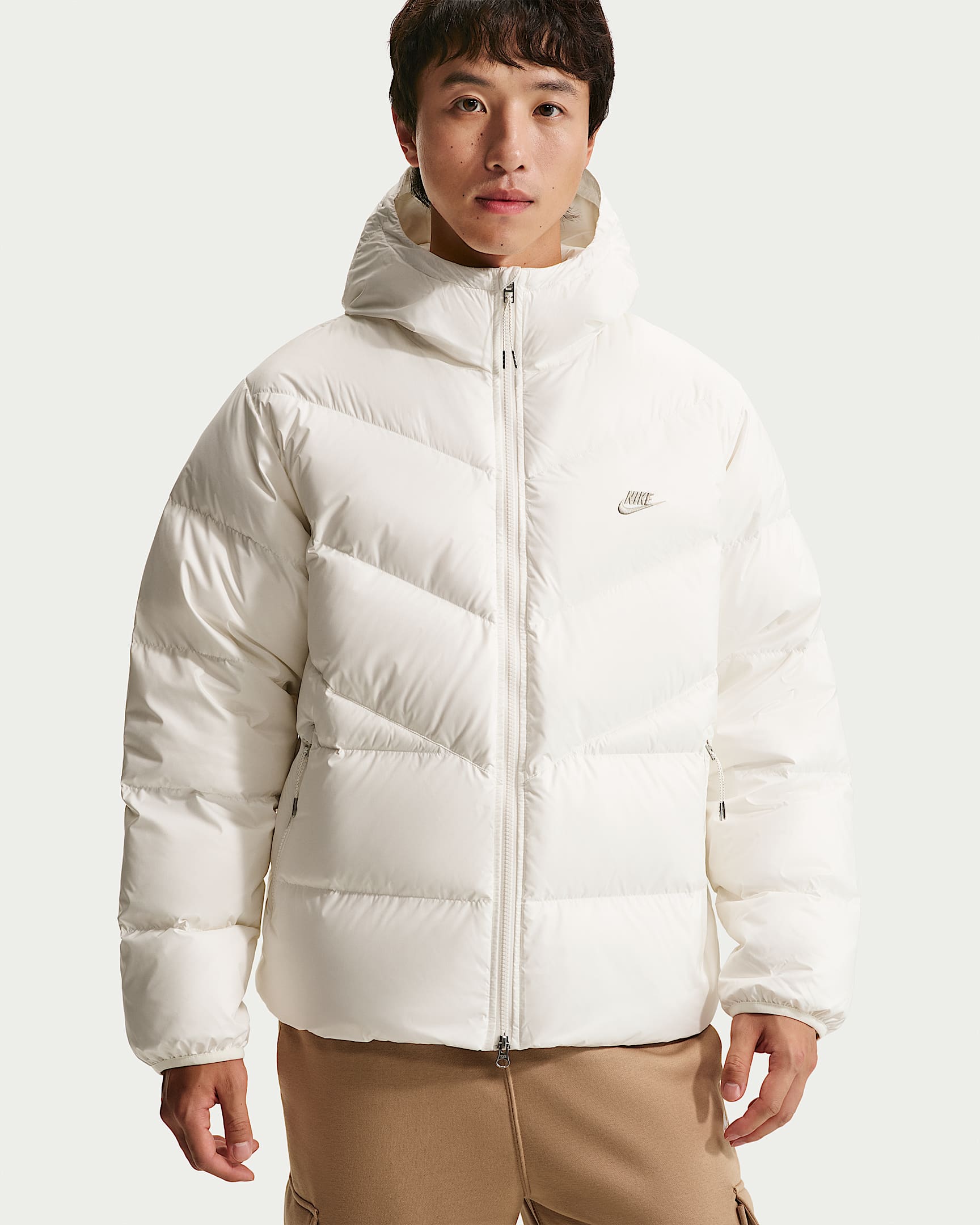 Nike Windrunner 男子拒水羽绒夹克 - 帆白