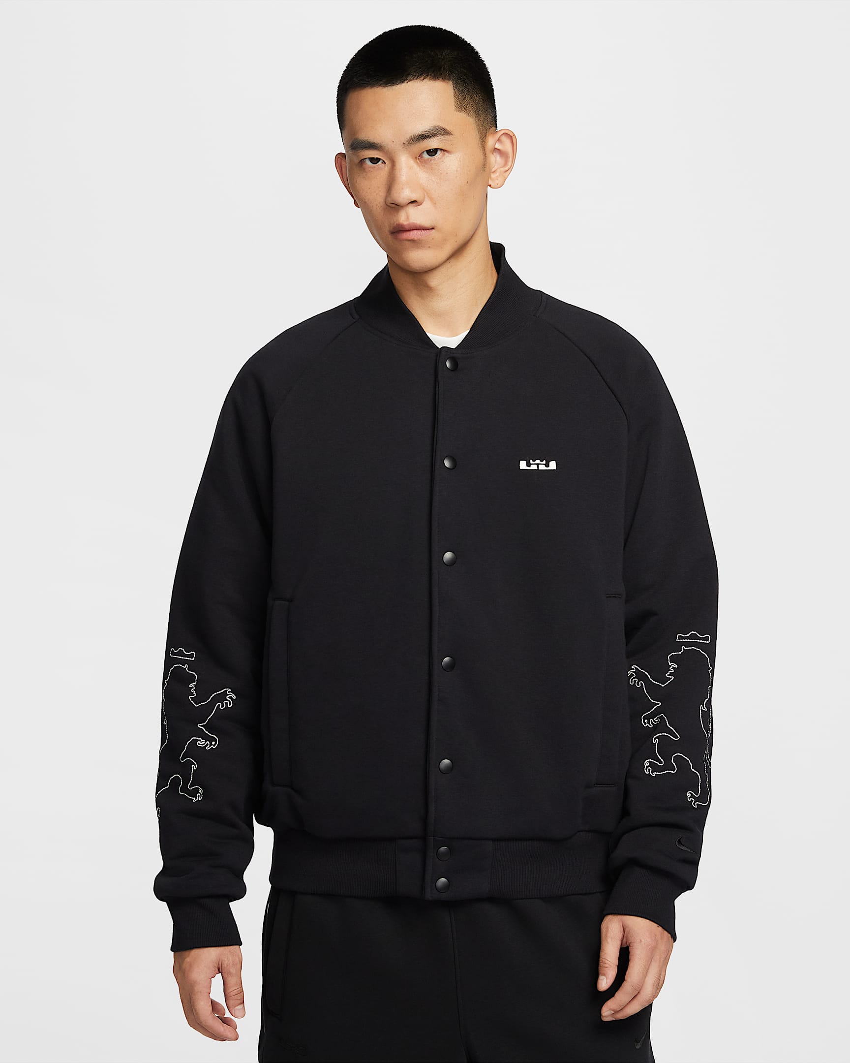 LeBron Therma-FIT 詹姆斯男子保暖夹克 - 黑/帆白/黑