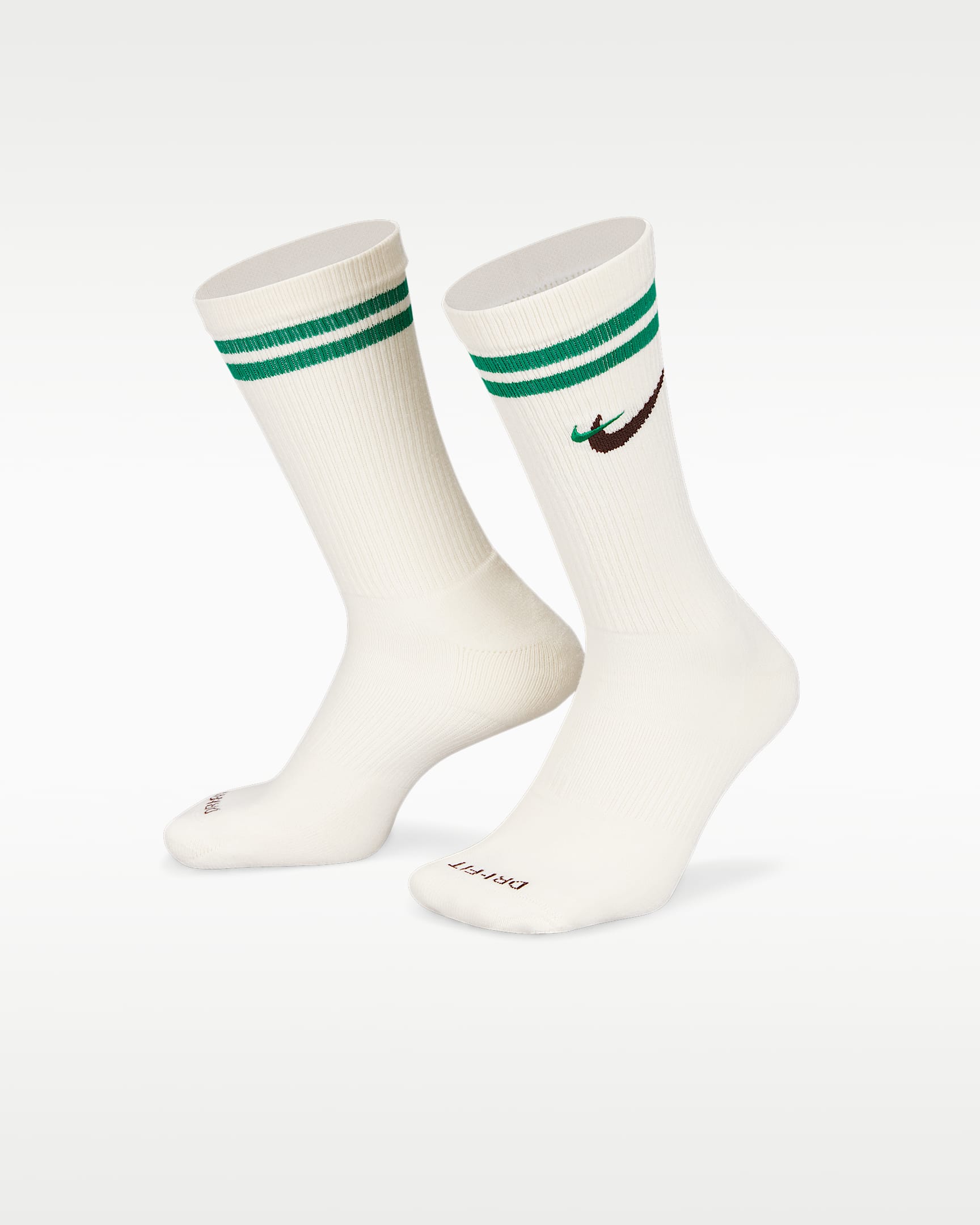 Nike Everyday Plus Force 舒适速干中筒运动袜 （1 双） - 帆白/孔雀绿/黑