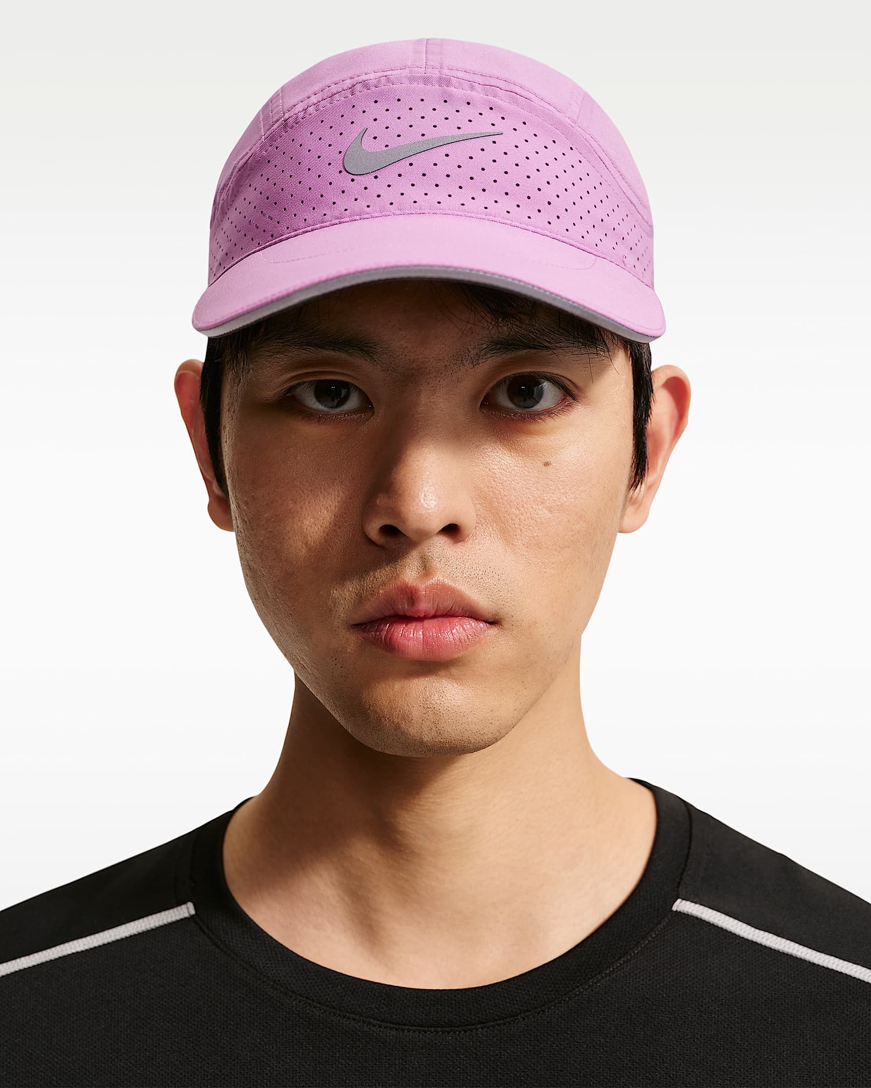 Nike Fly Dri-FIT ADV 软顶速干反光运动帽 - 浅品红/煤黑