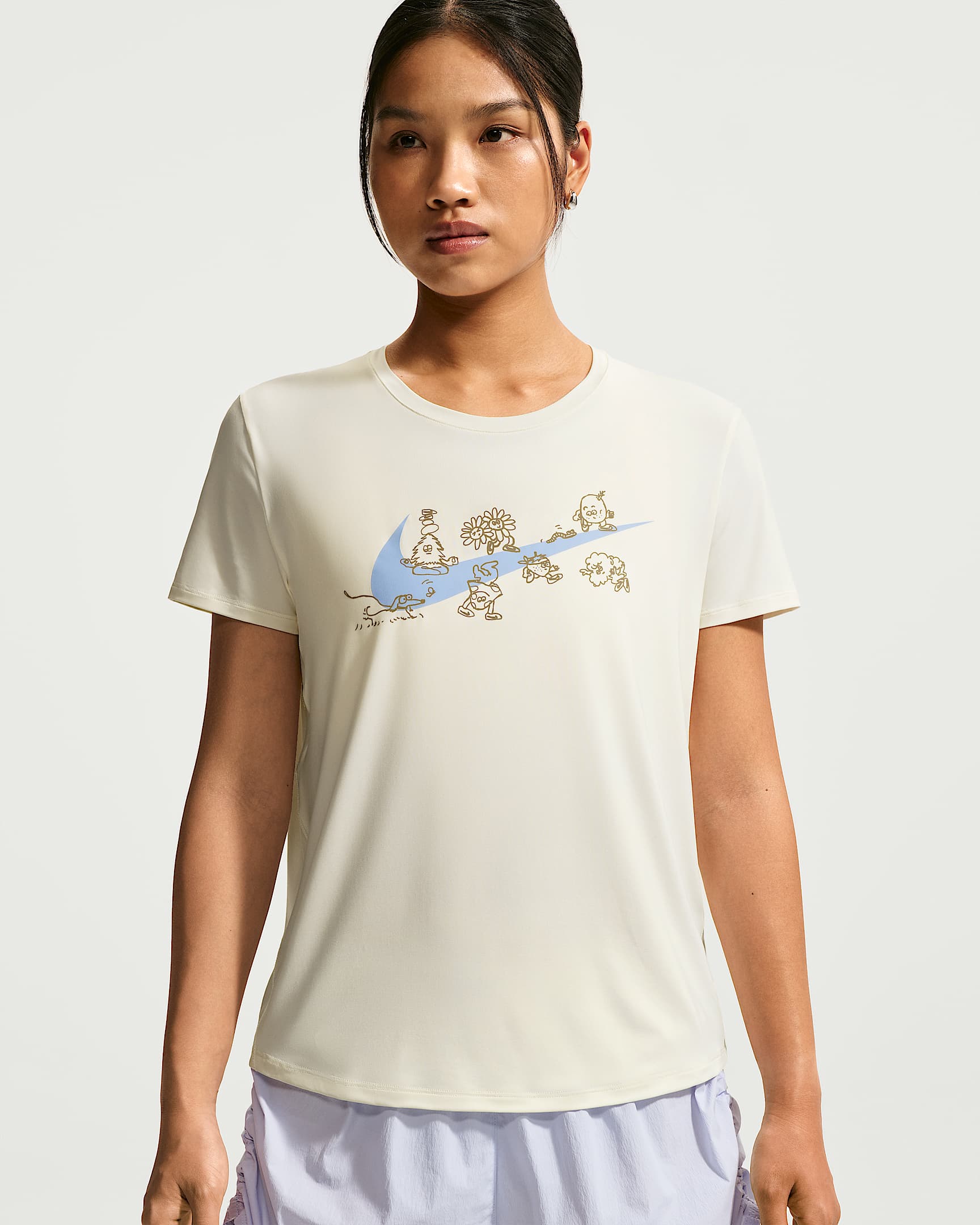 Nike One Classic Dri-FIT 女子速干短袖上衣 - 帆白