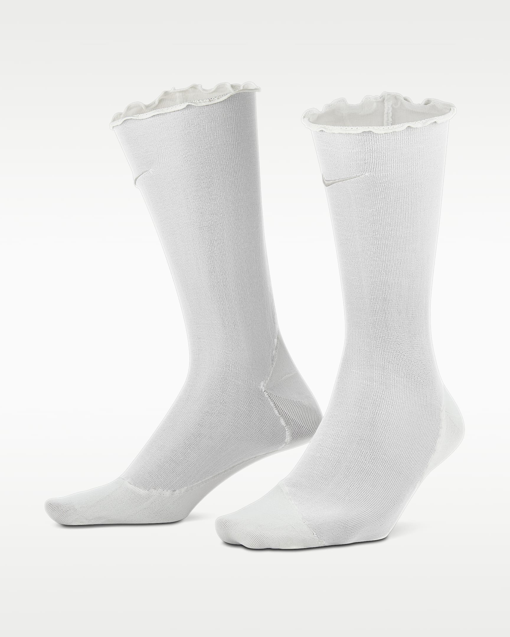 Nike Sheer 女子速干训练中筒薄纱袜（1 双） - 尘光子色/白色/尘光子色