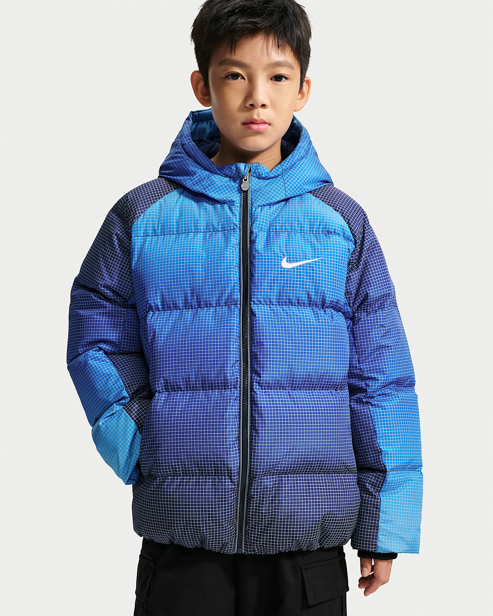 Nike 大童反光细节羽绒夹克 - 深藏青