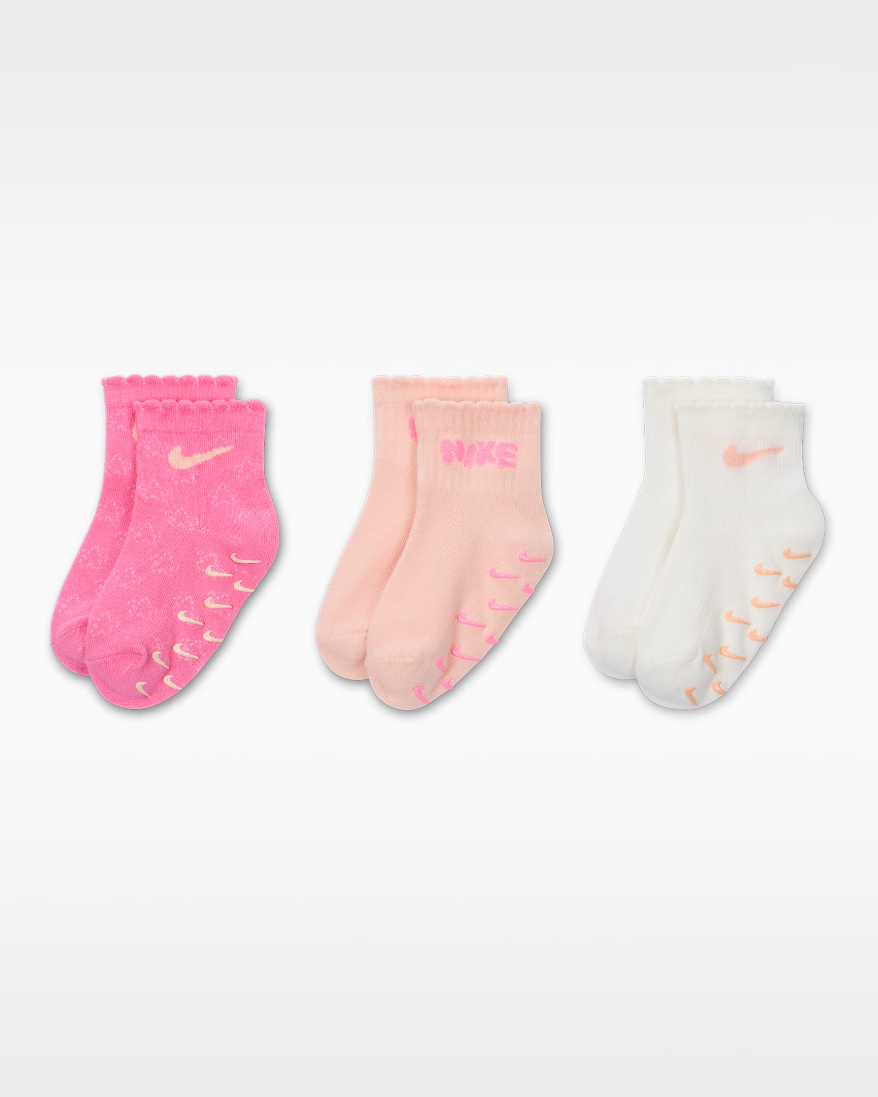 Nike Drop Needle 婴童短袜（3 双） - 霞光粉