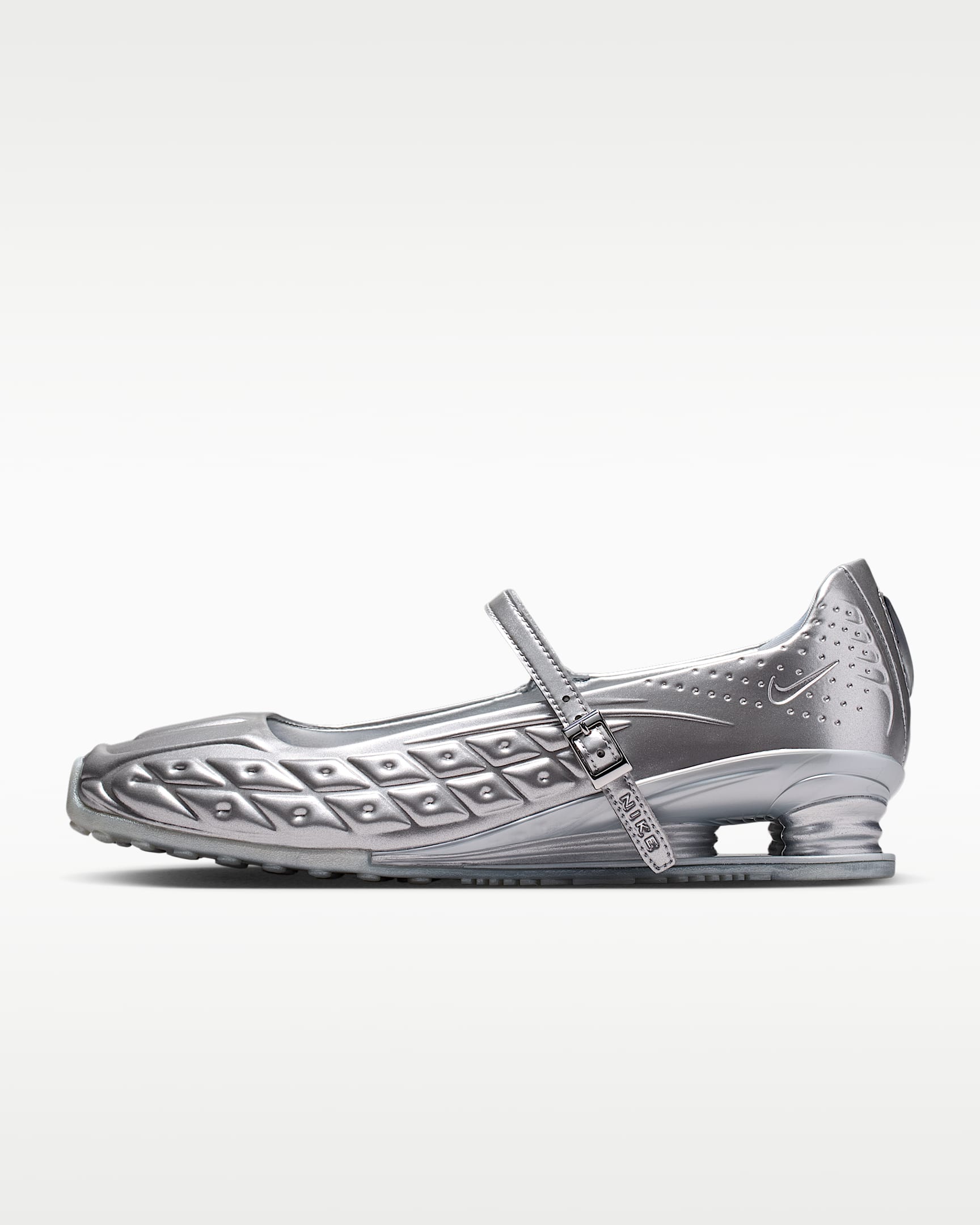 Nike Shox Z Calistra 女子气柱运动鞋 - 金属银/银/金属银