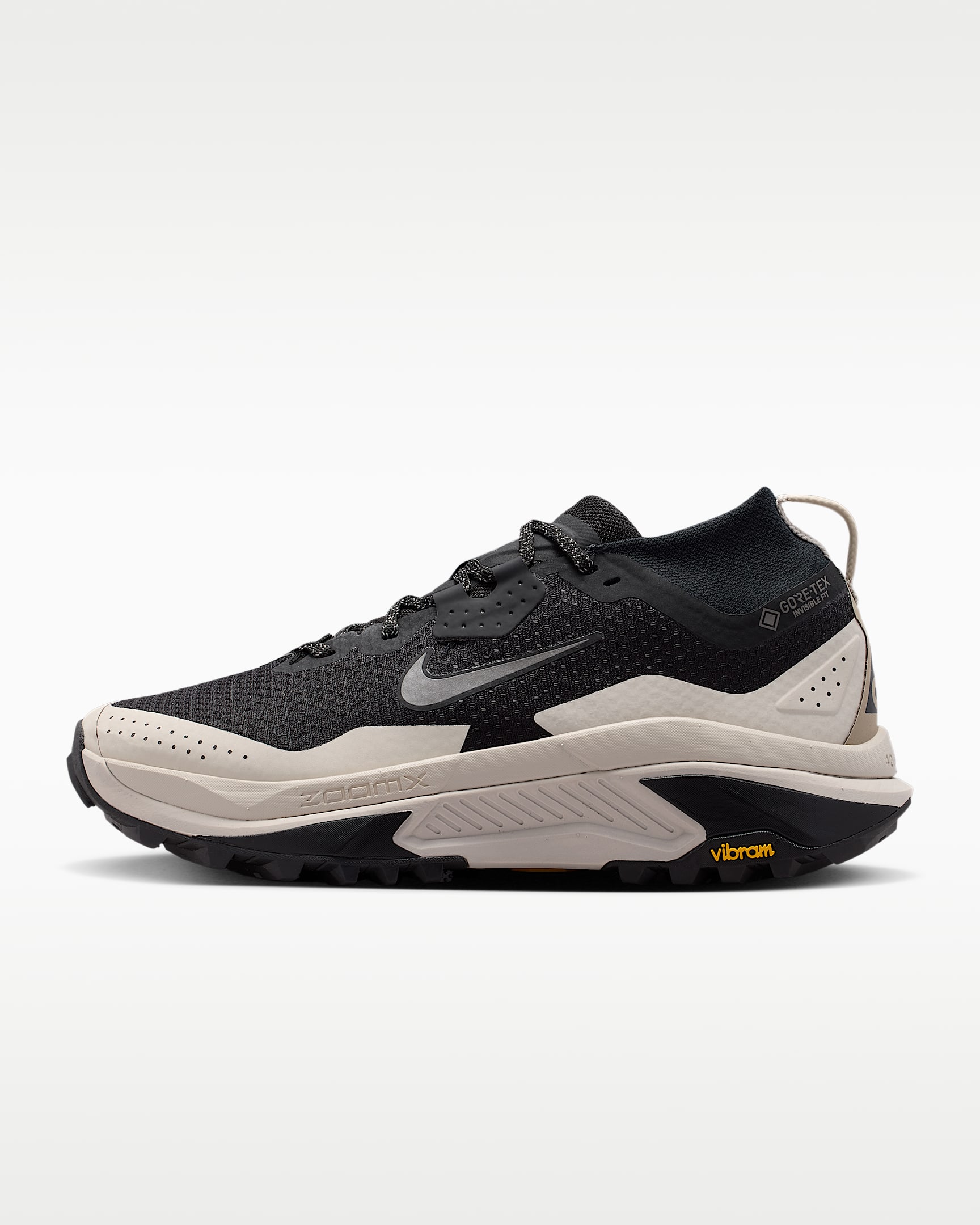 Nike ACG Zegama Trail GORE-TEX 男子防水越野跑步鞋 - 黑/奶白 II/洞穴石色