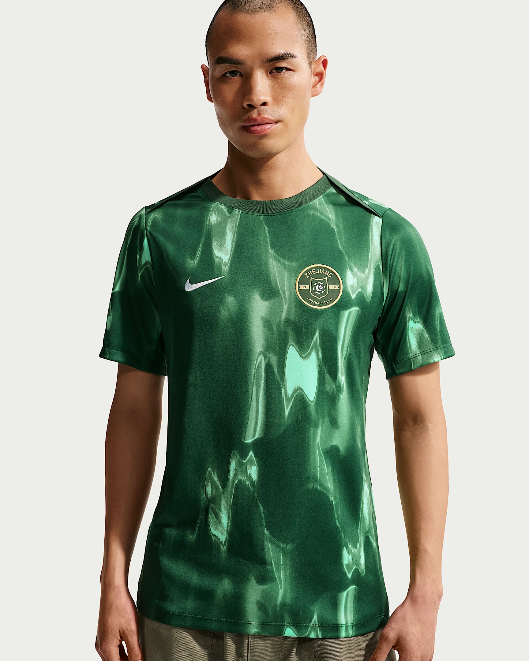 2026 赛季浙江足球俱乐部 Nike Dri-FIT Academy Pro 男子速干赛前上衣 - 峡谷绿/光辉绿/白色