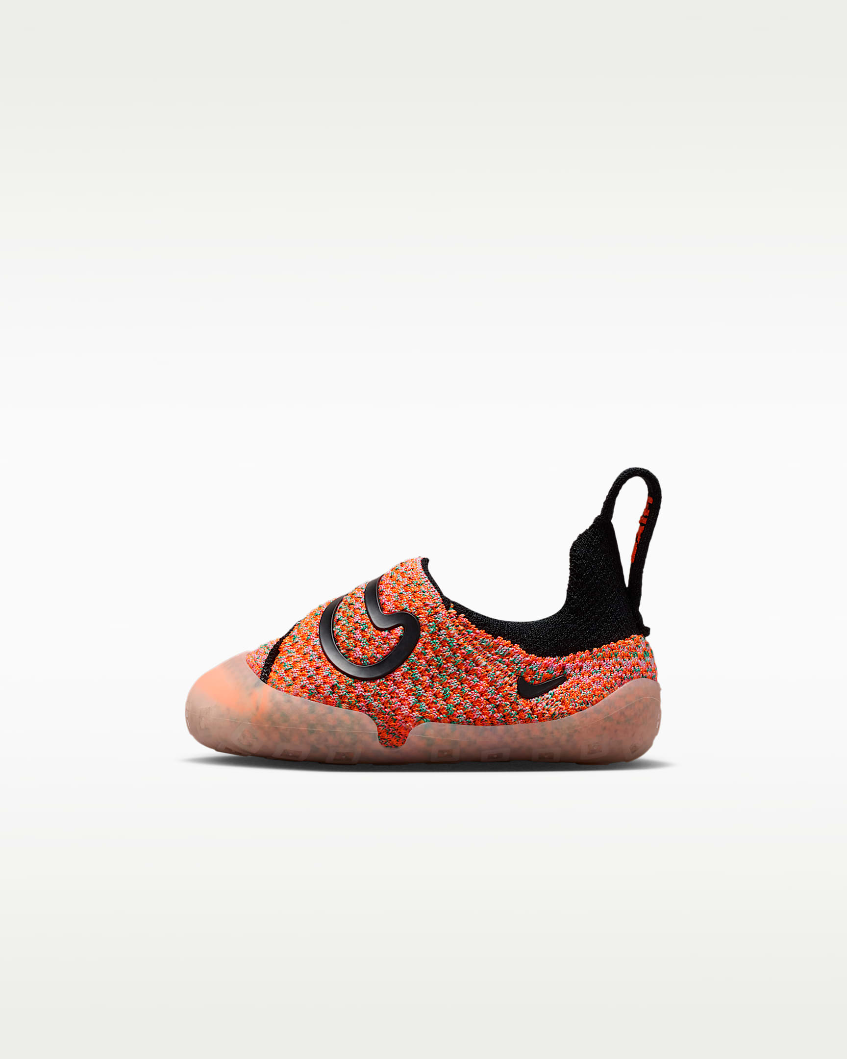 Nike Swoosh 1 耐克宝宝勾婴童易穿脱运动鞋 - 荷兰橙/清透翠绿/霞光粉/黑