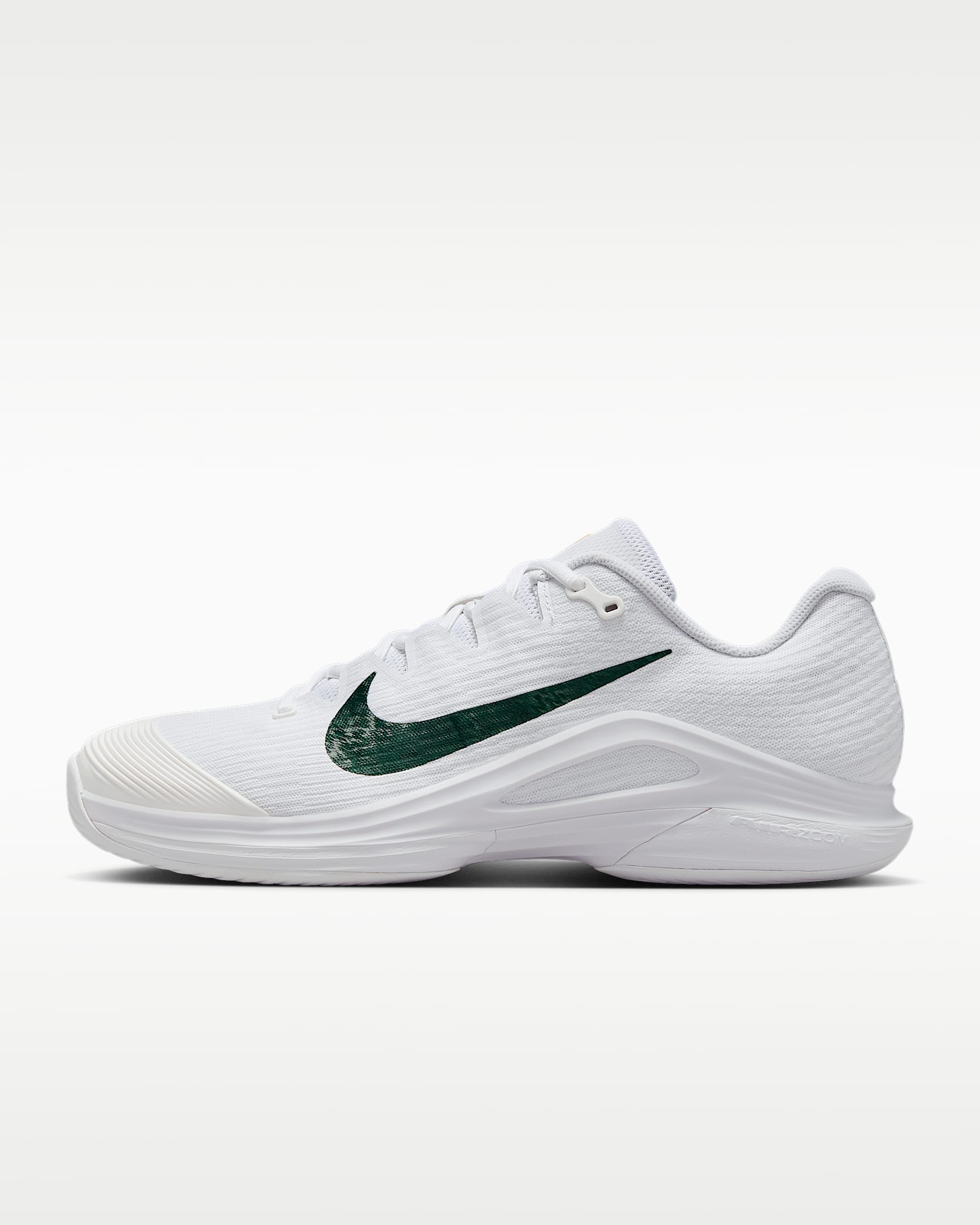 Nike Zoom Vapor 12 PRM 卡洛斯·阿尔卡拉斯同款男子硬地球场网球鞋 - 白色/大学金/大学红/峡谷绿