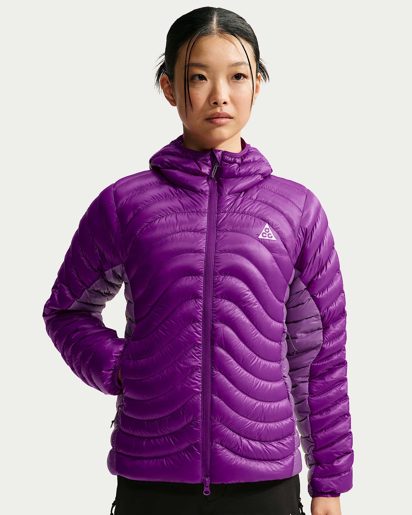 ACG Lava Flow Ultralight Therma-FIT ADV 女子羽绒夹克 - 浆果红/君王紫/君王紫/山峰白