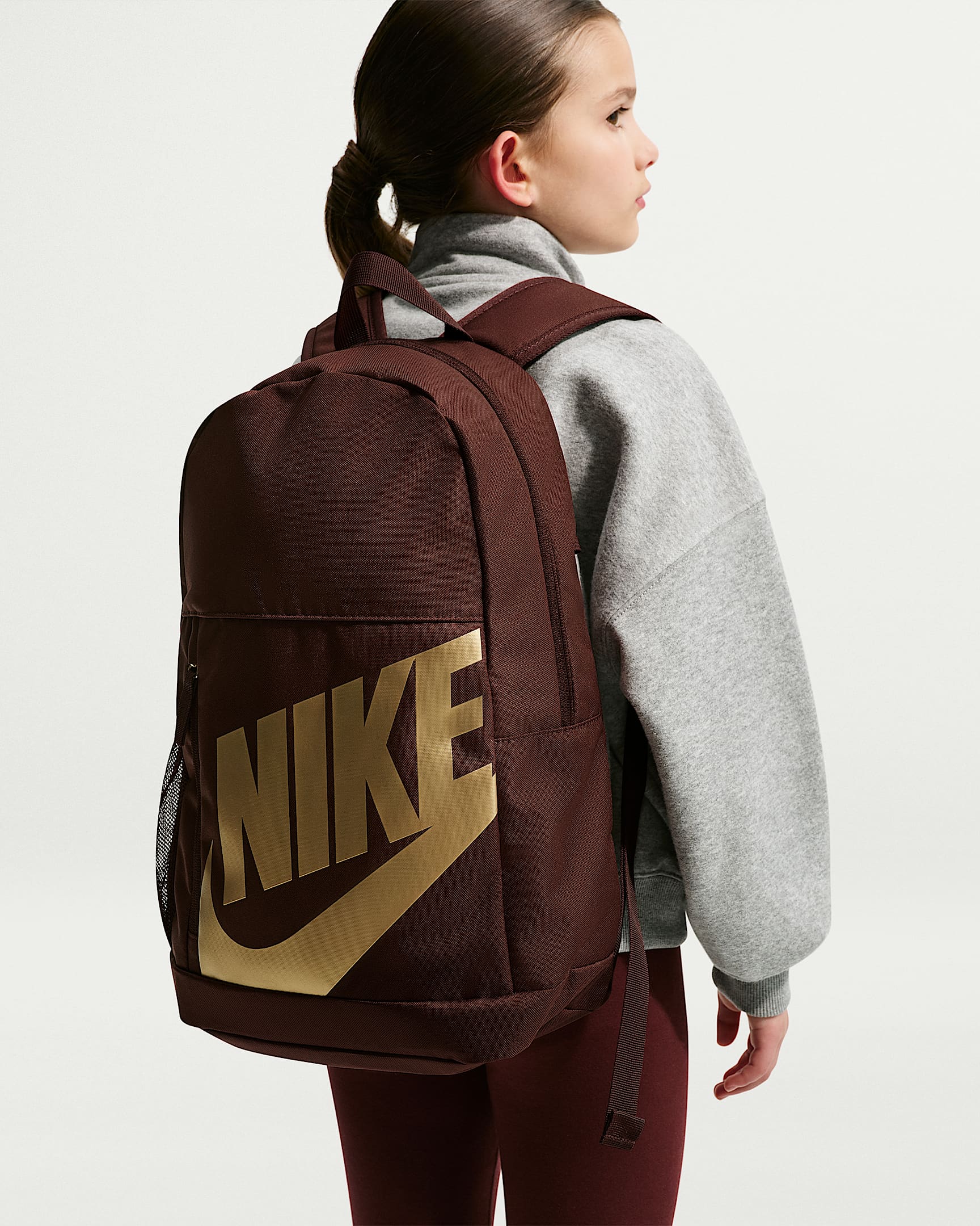 Nike Elemental 儿童双肩包 - 神秘枣红/神秘枣红/金属色