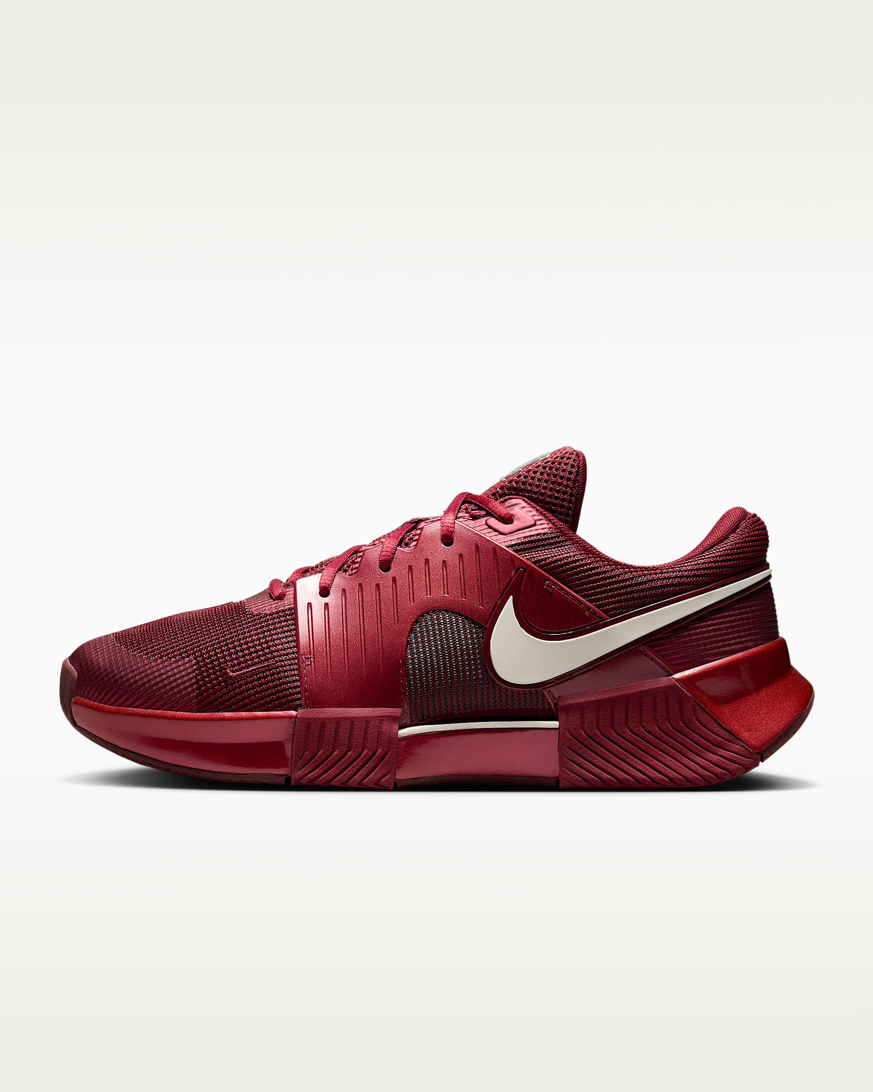 Nike GP Challenge 1.5 PRM 男子硬地球场网球鞋 - 队红/闪亮绿/淡象牙白