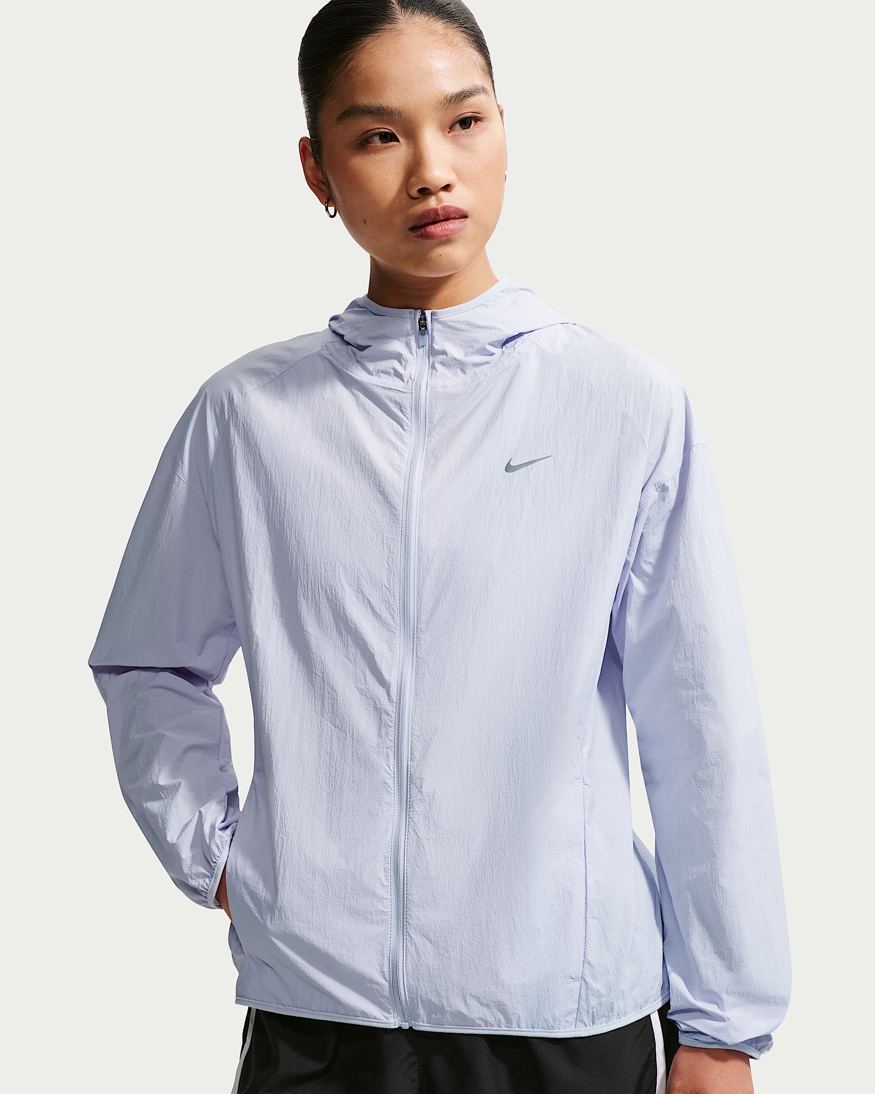 Nike Tempo 女子轻便型跑步夹克防晒衣皮肤衣 - 足球灰