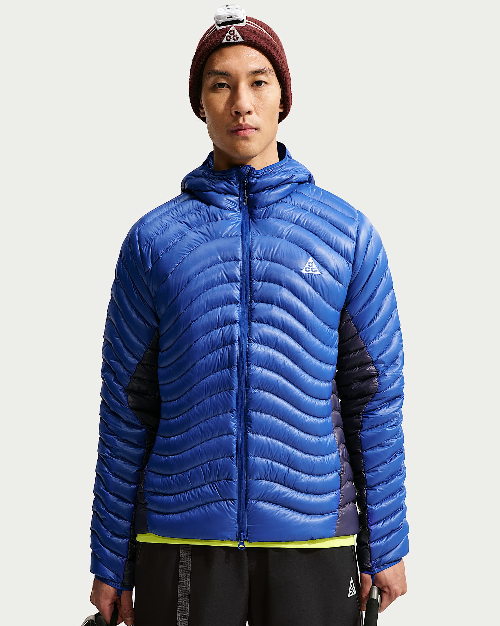 ACG Lava Flow Ultralight Therma-FIT ADV 男子羽绒夹克 - 旧宝蓝/铁架黑/游戏宝蓝/山峰白