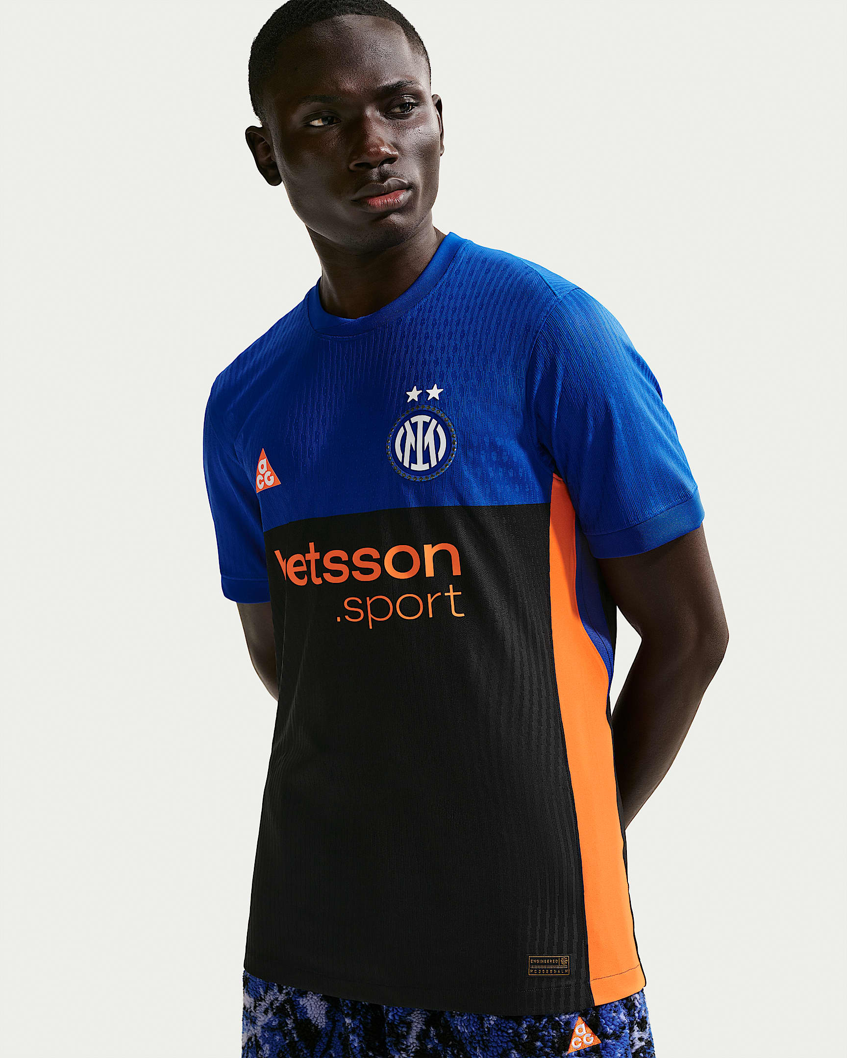 2026 赛季国际米兰 x ACG SE 球员版 Nike Dri-FIT ADV 男子速干短袖足球球衣 - 超蓝/黑/安全橙