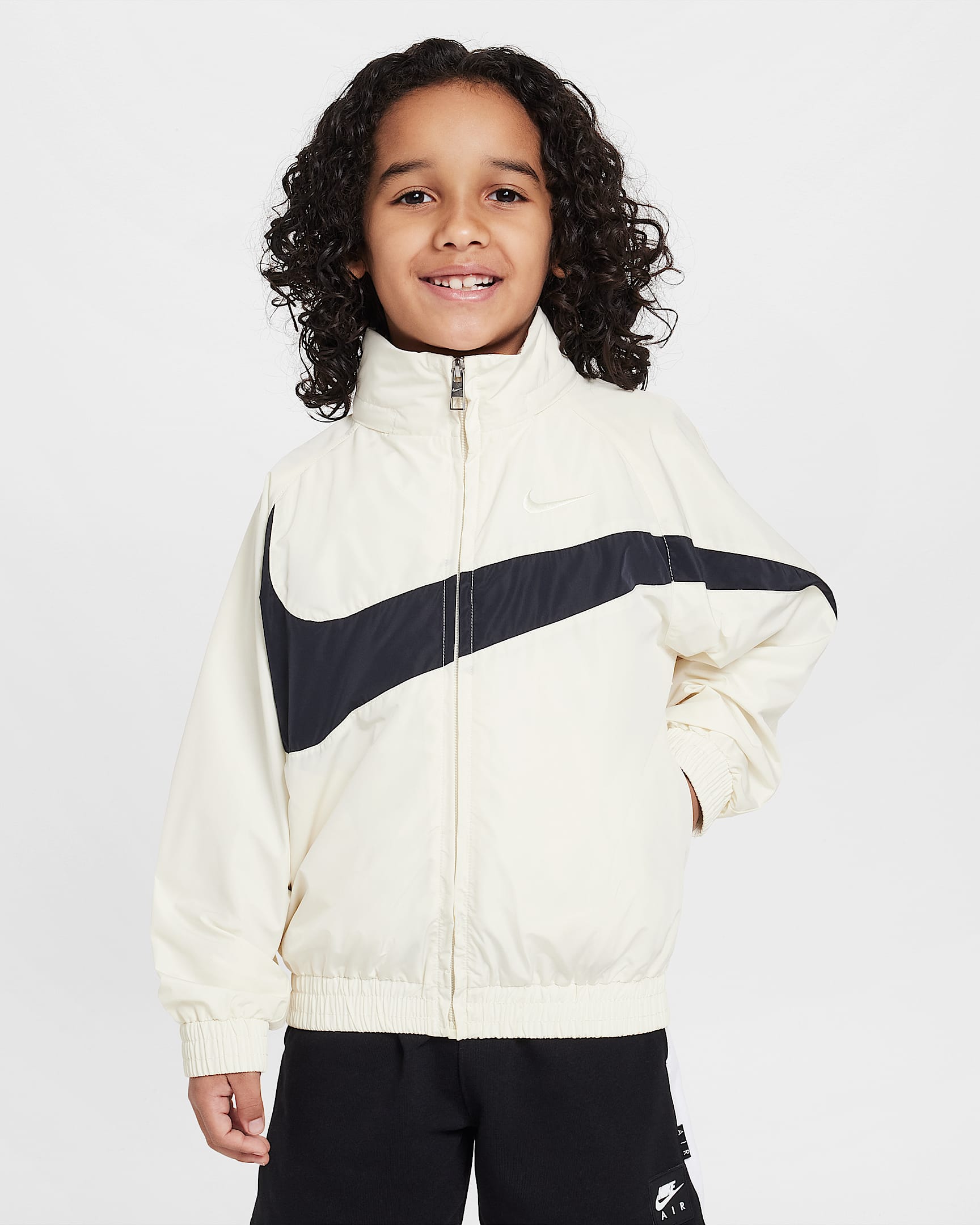 Nike Swoosh 幼童梭织夹克 - 椰奶色