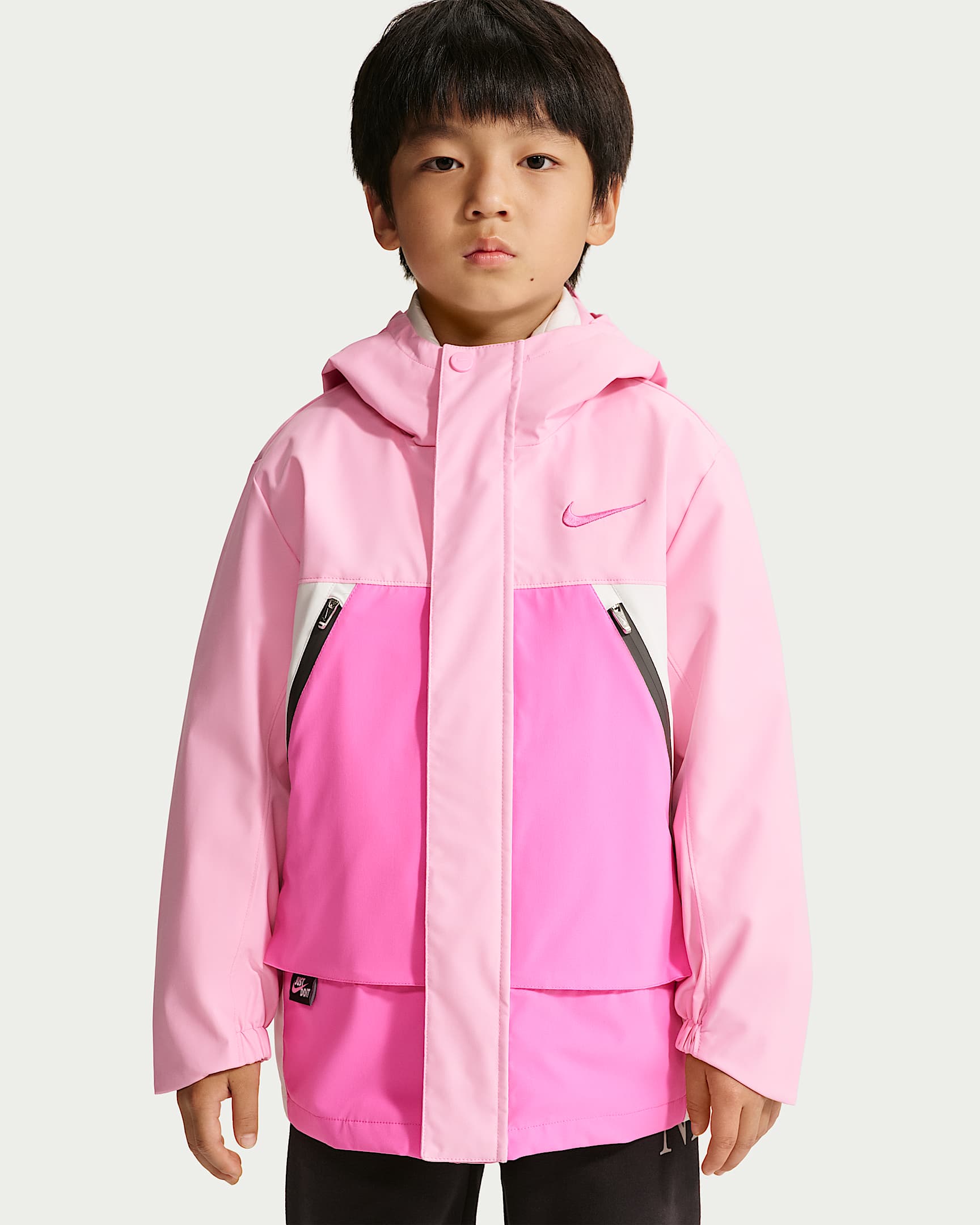 Nike 幼童三合一两件套羽绒内胆户外夹克 - 上升粉