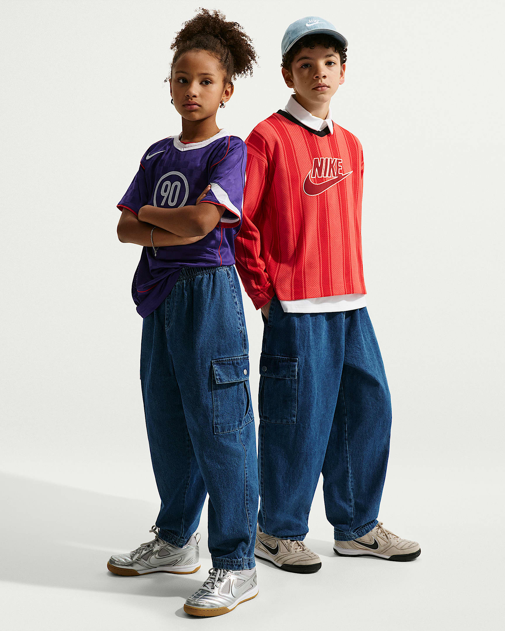 Nike Sportswear Collection 大童牛仔工装长裤 - 神秘深海蓝/神秘深海蓝/爱琴海风暴蓝/海岸蓝