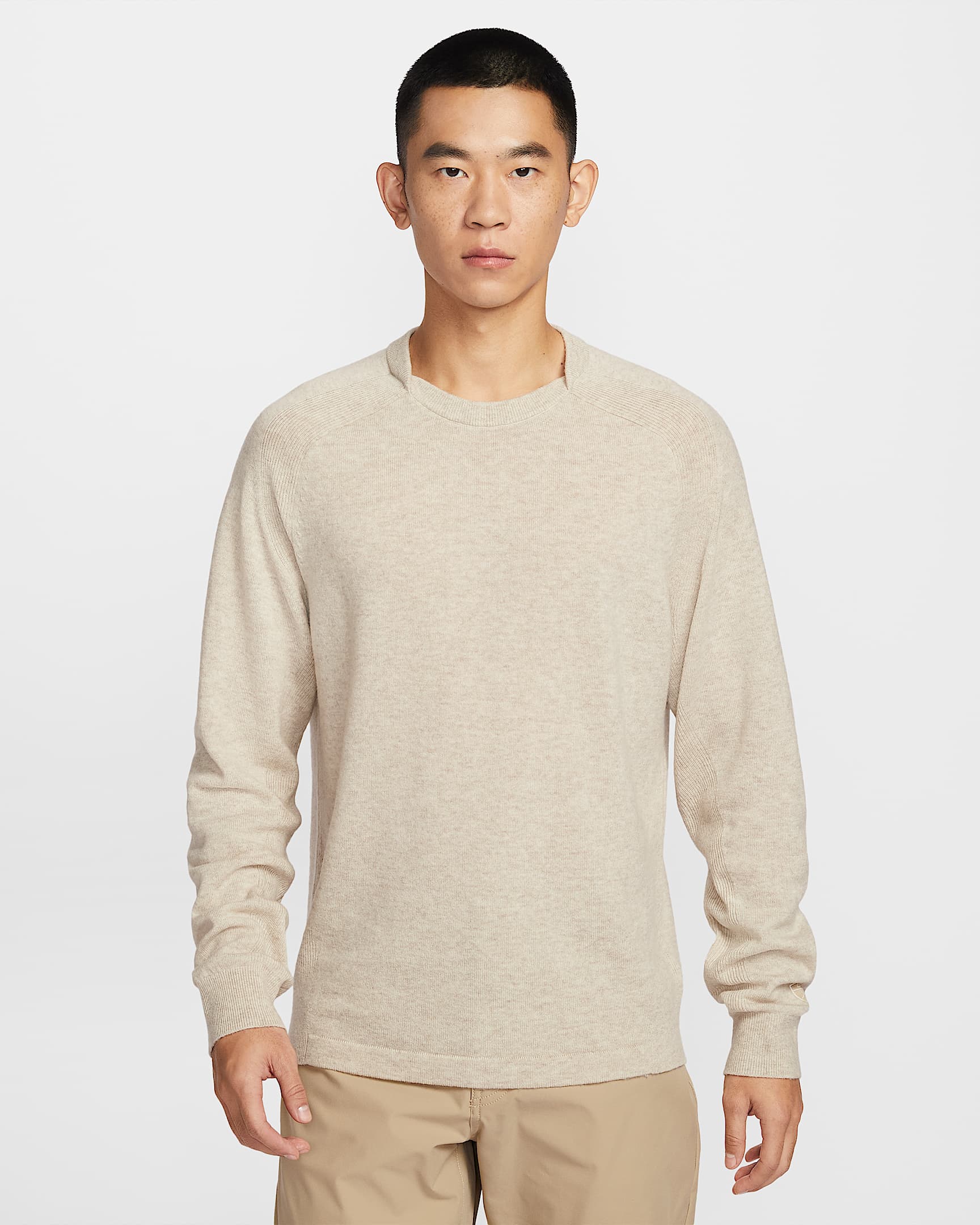 Nike Tailored Performance 男子高尔夫圆领上衣 - 石灰色/帆白