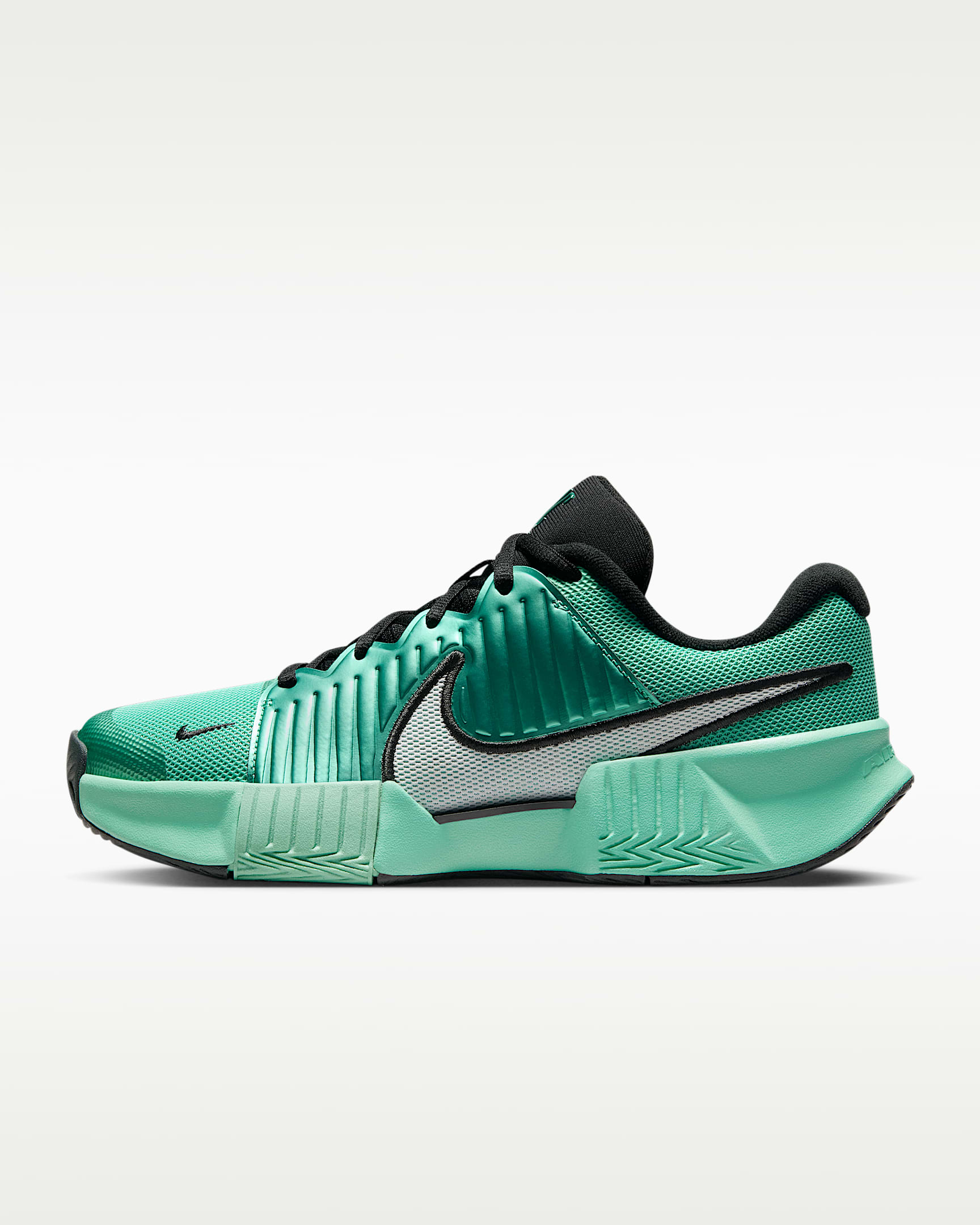 Nike Zoom GP Challenge Pro PRM 女子硬地球场网球鞋 - 薄荷绿/黑/白金色