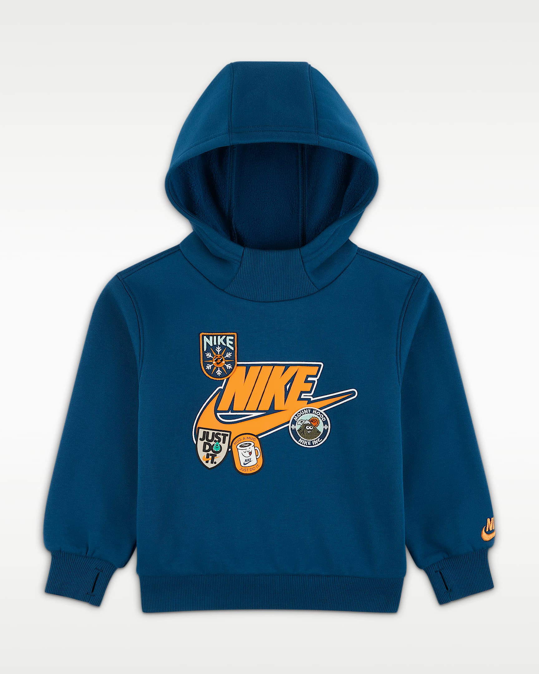 Nike 婴童加绒套头连帽衫 - 力量蓝 (活力蓝)