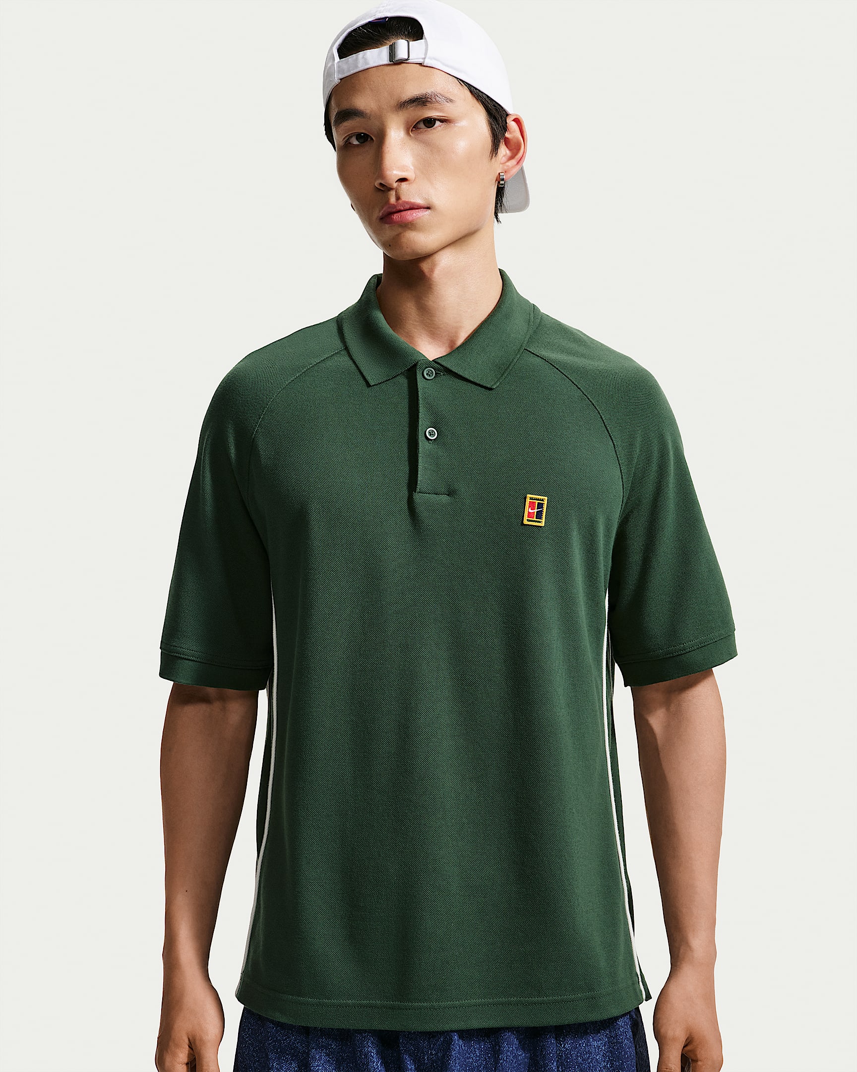 Nike Club Rules 男子短袖翻领T恤 - 冷杉绿/帆白/冷杉绿