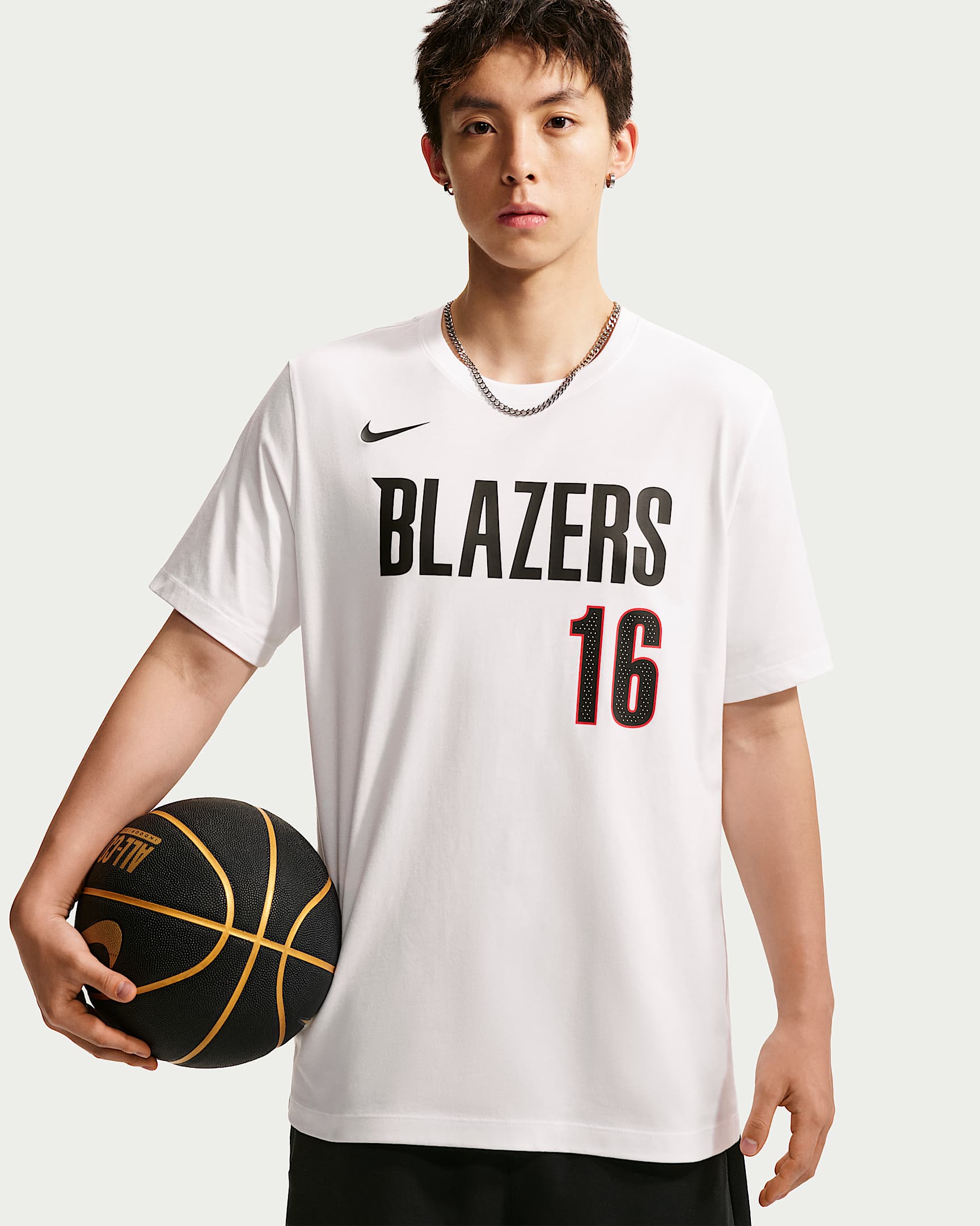 波特兰开拓者队 Essentials Nike NBA 男子短袖T恤 - 白色